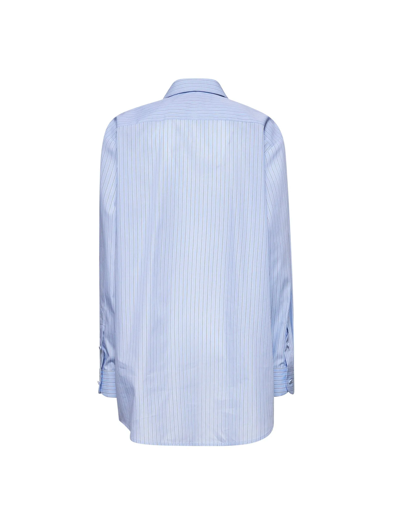 Light Blue Striped Cotton Embroidered Shirt sold by Lord & Taylor product image thumbnail 2