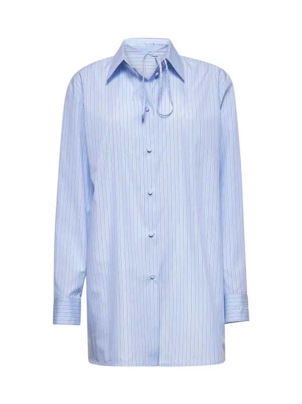 Light Blue Striped Cotton Embroidered Shirt sold by Lord & Taylor