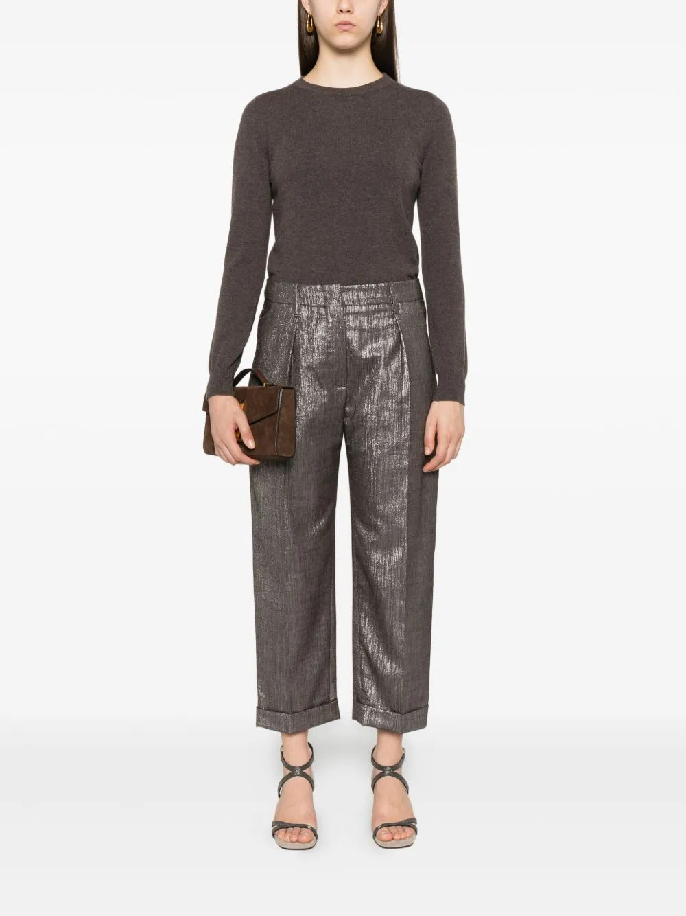 Brunello Cucinelli Trousers Silver sold by Lord & Taylor product image thumbnail 3