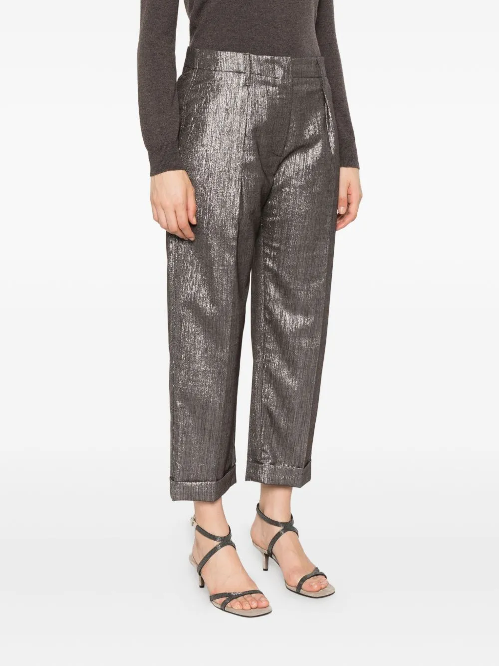 Brunello Cucinelli Trousers Silver sold by Lord & Taylor product image thumbnail 4