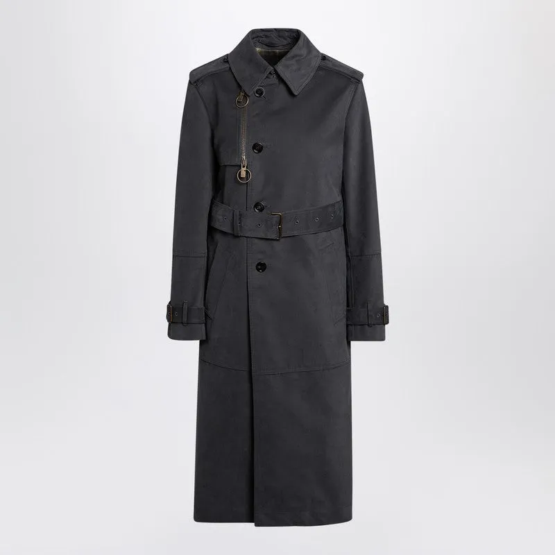 Burberry Long ash-coloured cotton and nylon trench coat sold by Lord & Taylor