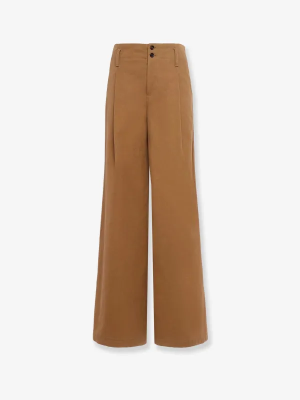 Wide leg canvas trousers sold by Lord & Taylor