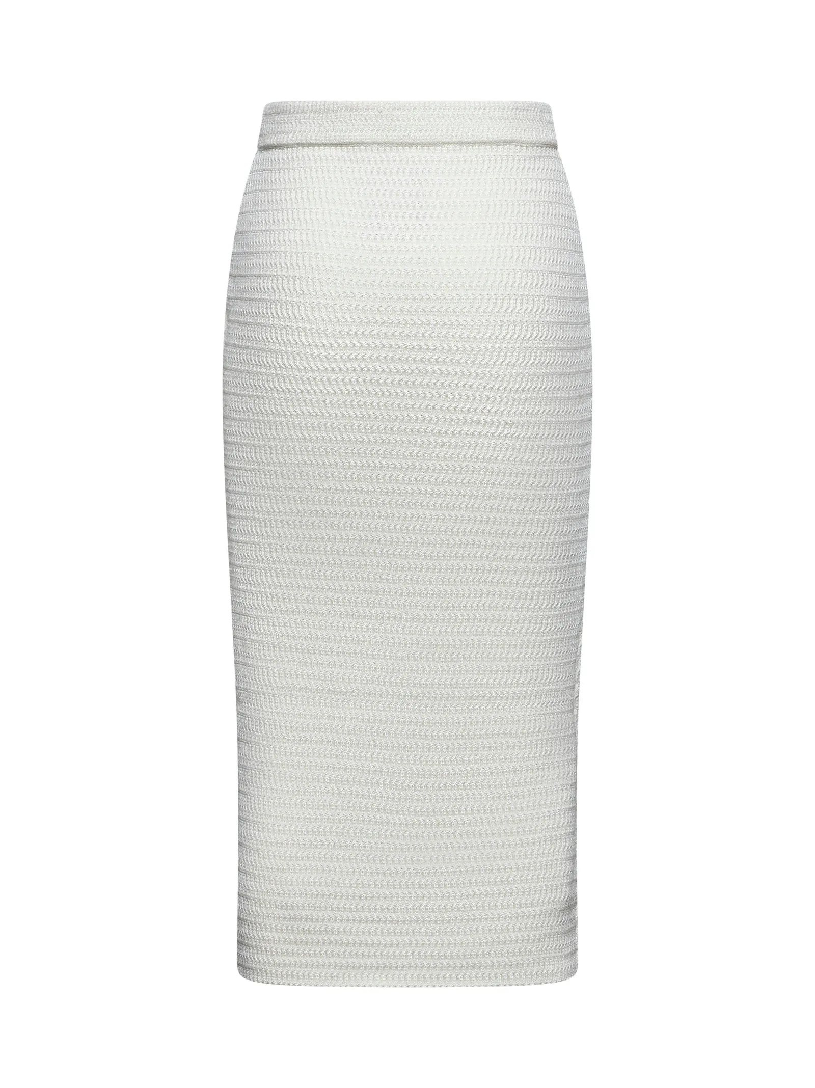 Cream Knit Lurex Trim Midi Skirt sold by Lord & Taylor product image thumbnail 2