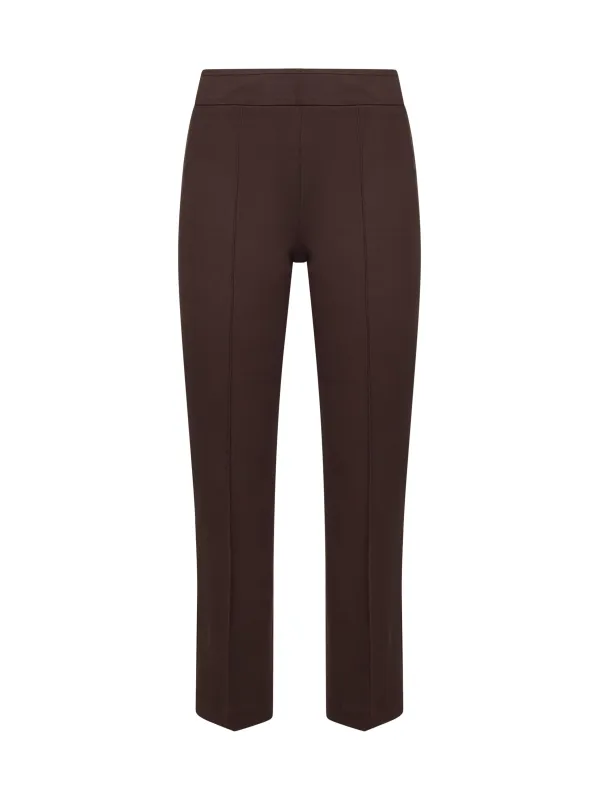 Coffee Stretch Jersey Trumpet Trousers sold by Lord & Taylor
