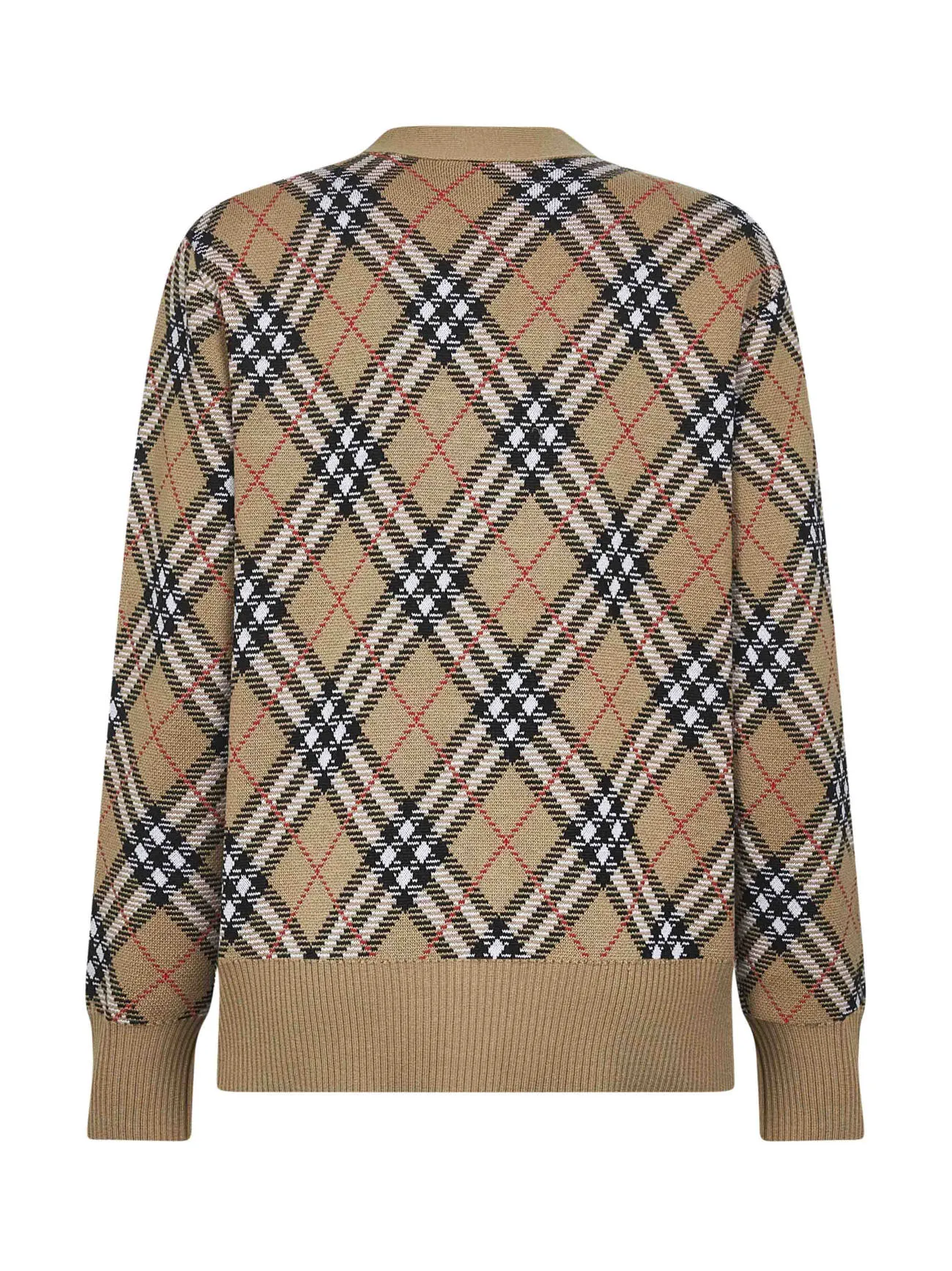 Beige Check Wool Cardigan sold by Lord & Taylor product image thumbnail 2