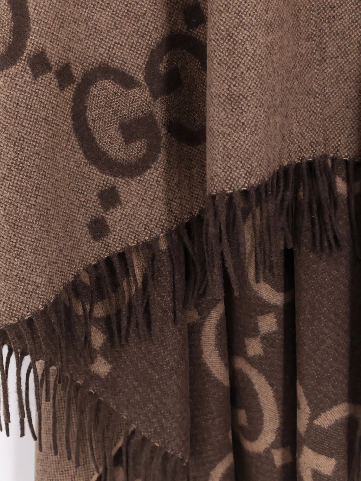 Reversible Jumbo GG Cashmere Cape sold by Lord & Taylor product image thumbnail 3