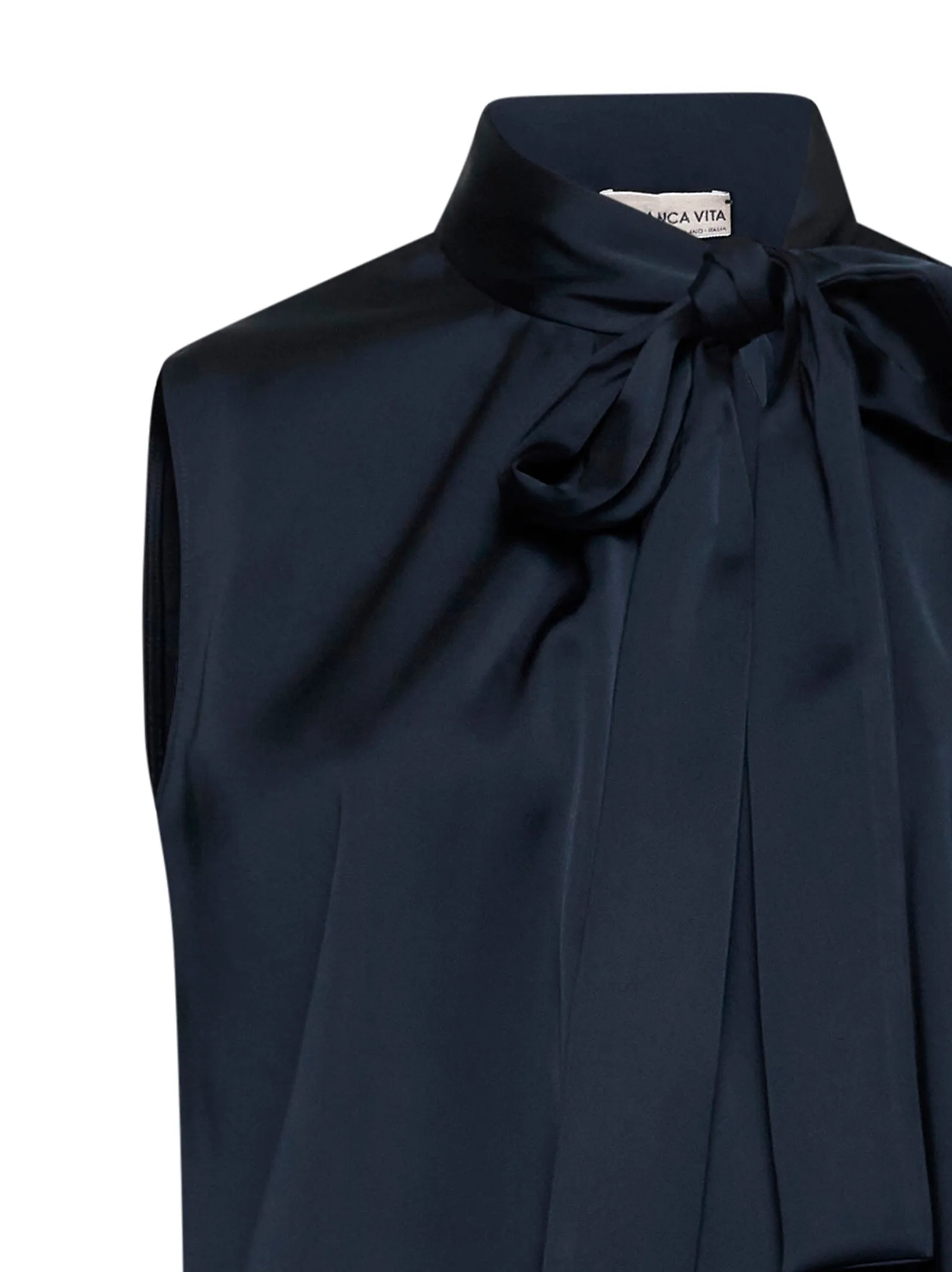 Black Satin Topina Top sold by Lord & Taylor product image thumbnail 3