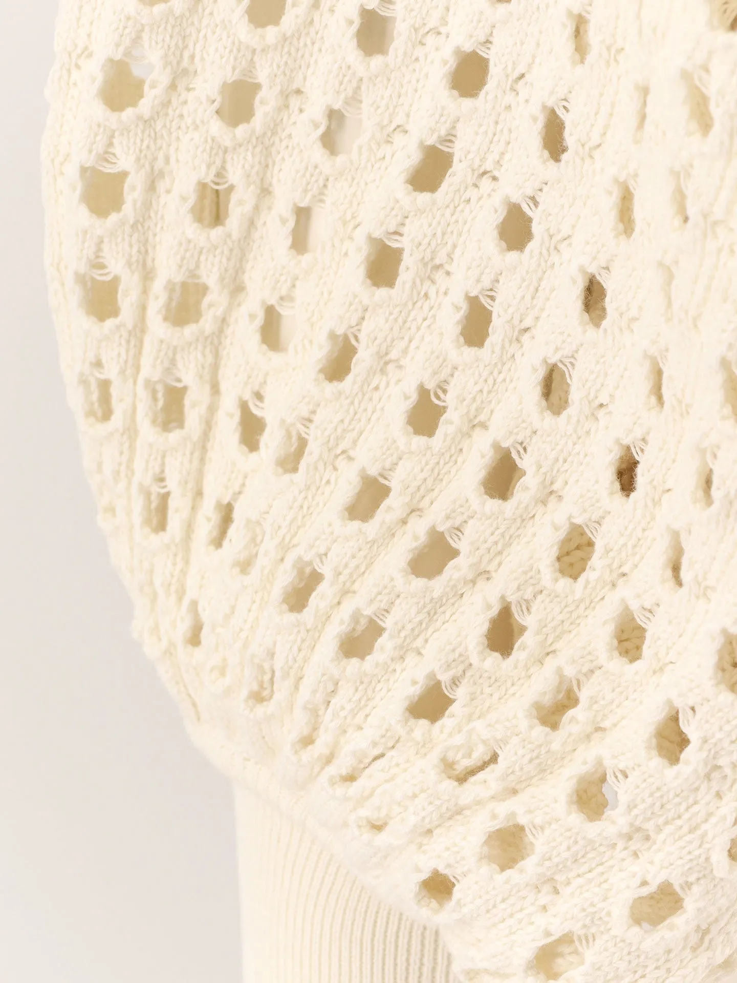 Perforated cotton sweater sold by Lord & Taylor product image thumbnail 3