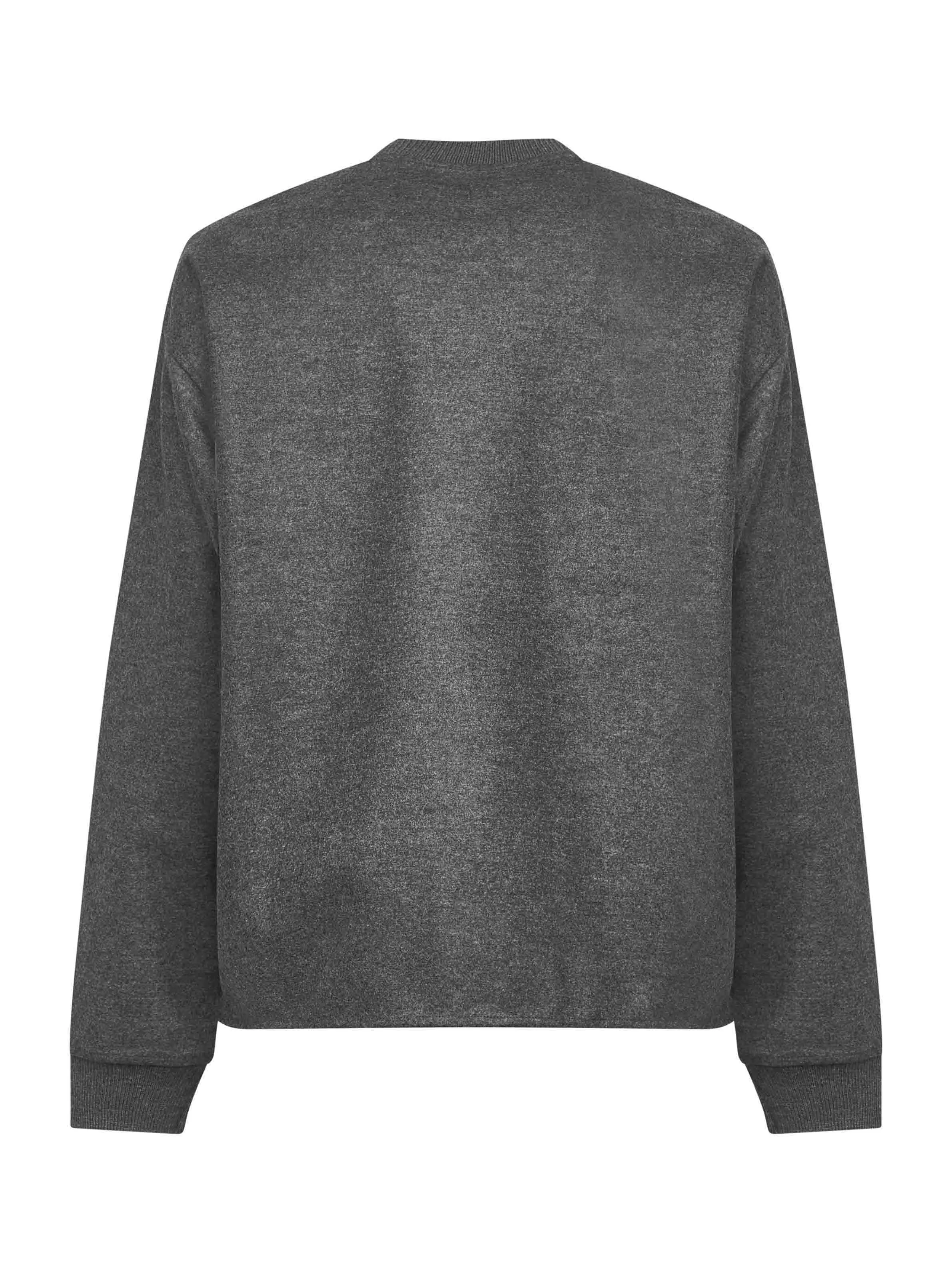 Grey Wool Jersey Sweatshirt sold by Lord & Taylor product image thumbnail 2