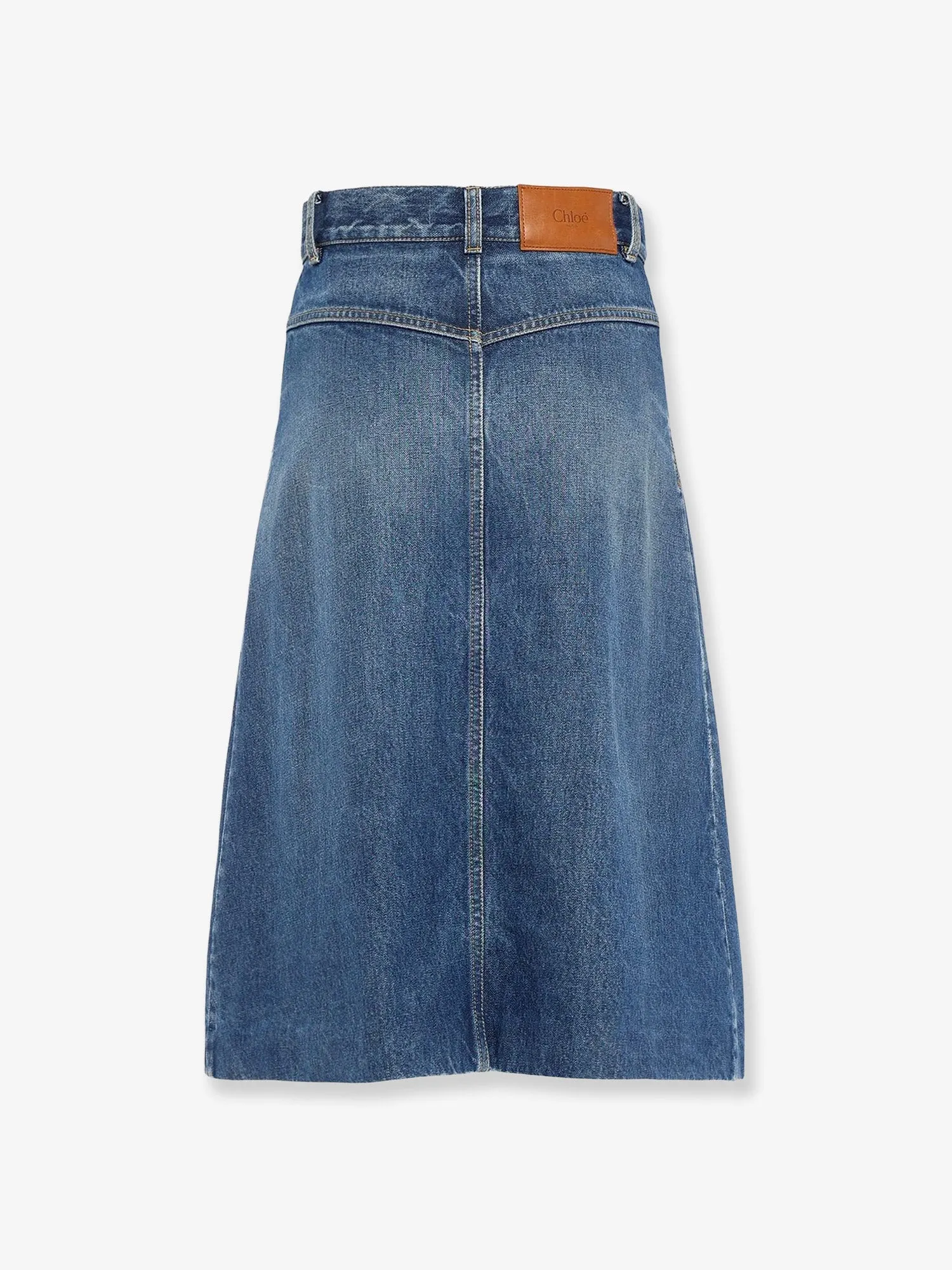 Denim midi skirt sold by Lord & Taylor product image thumbnail 2
