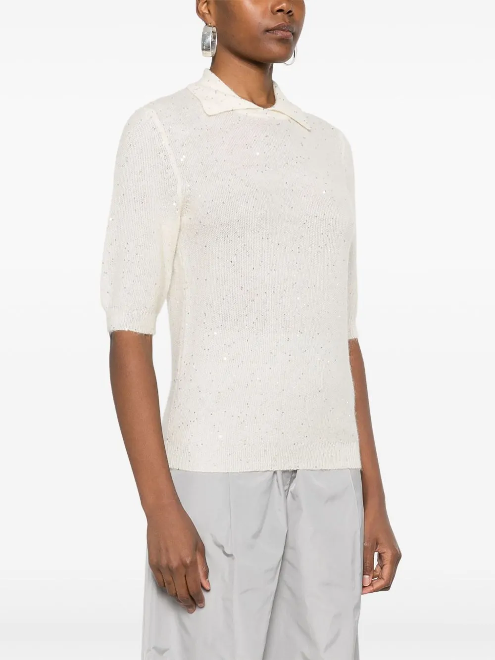 Fabiana Filippi sequin-embellished T-shirt sold by Lord & Taylor product image thumbnail 5