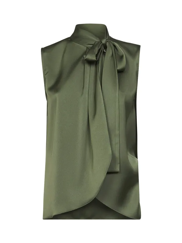 Green Satin Topina Top sold by Lord & Taylor