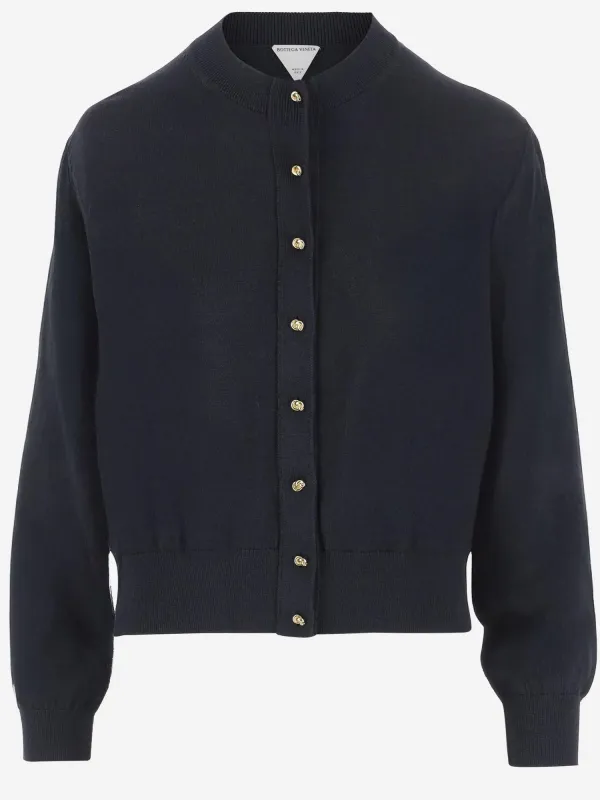 Cotton and Viscose Twin-Set Sweater made by Bottega Veneta