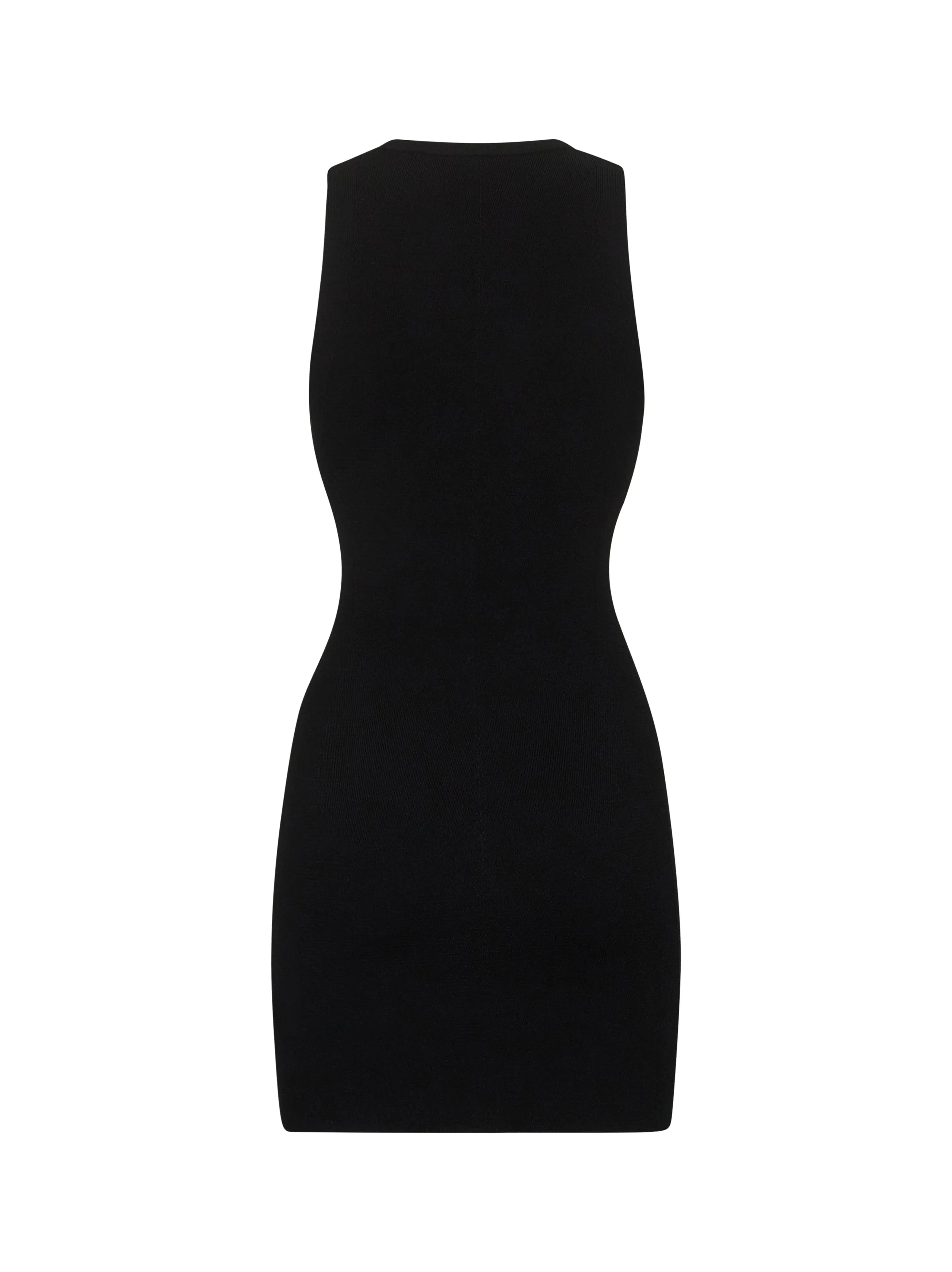 Black Ribbed Stretch Jersey Mini Dress sold by Lord & Taylor product image thumbnail 2