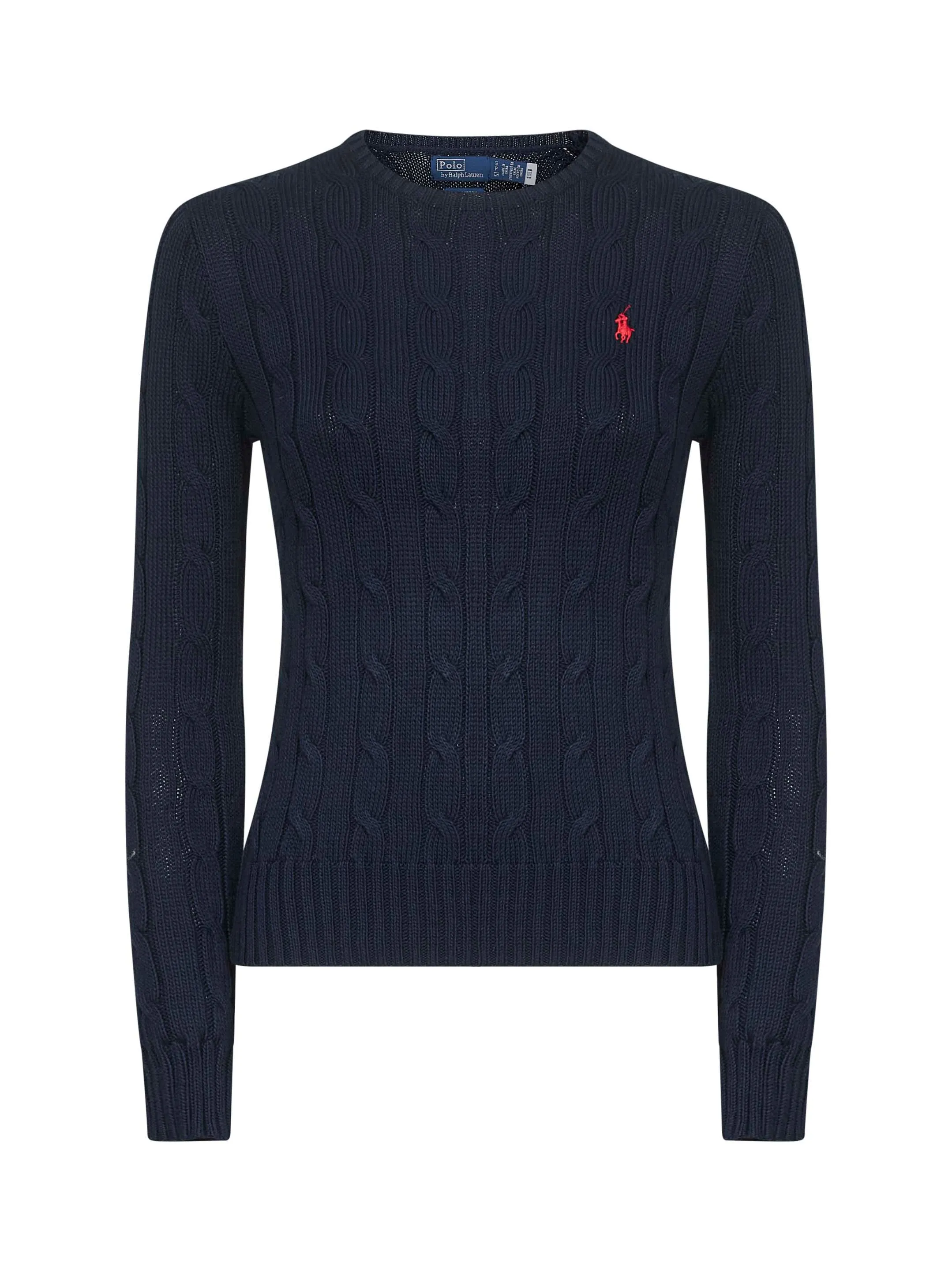 Blue Cable-Knit Cotton Crewneck Sweater sold by Lord & Taylor