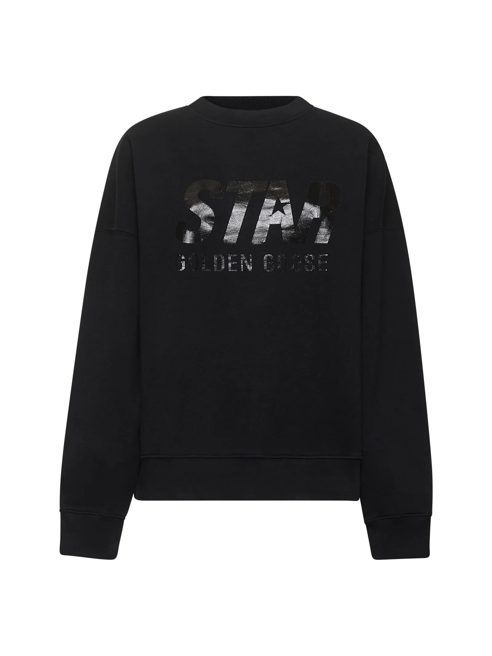 Black Cotton Star Sweatshirt sold by Lord & Taylor