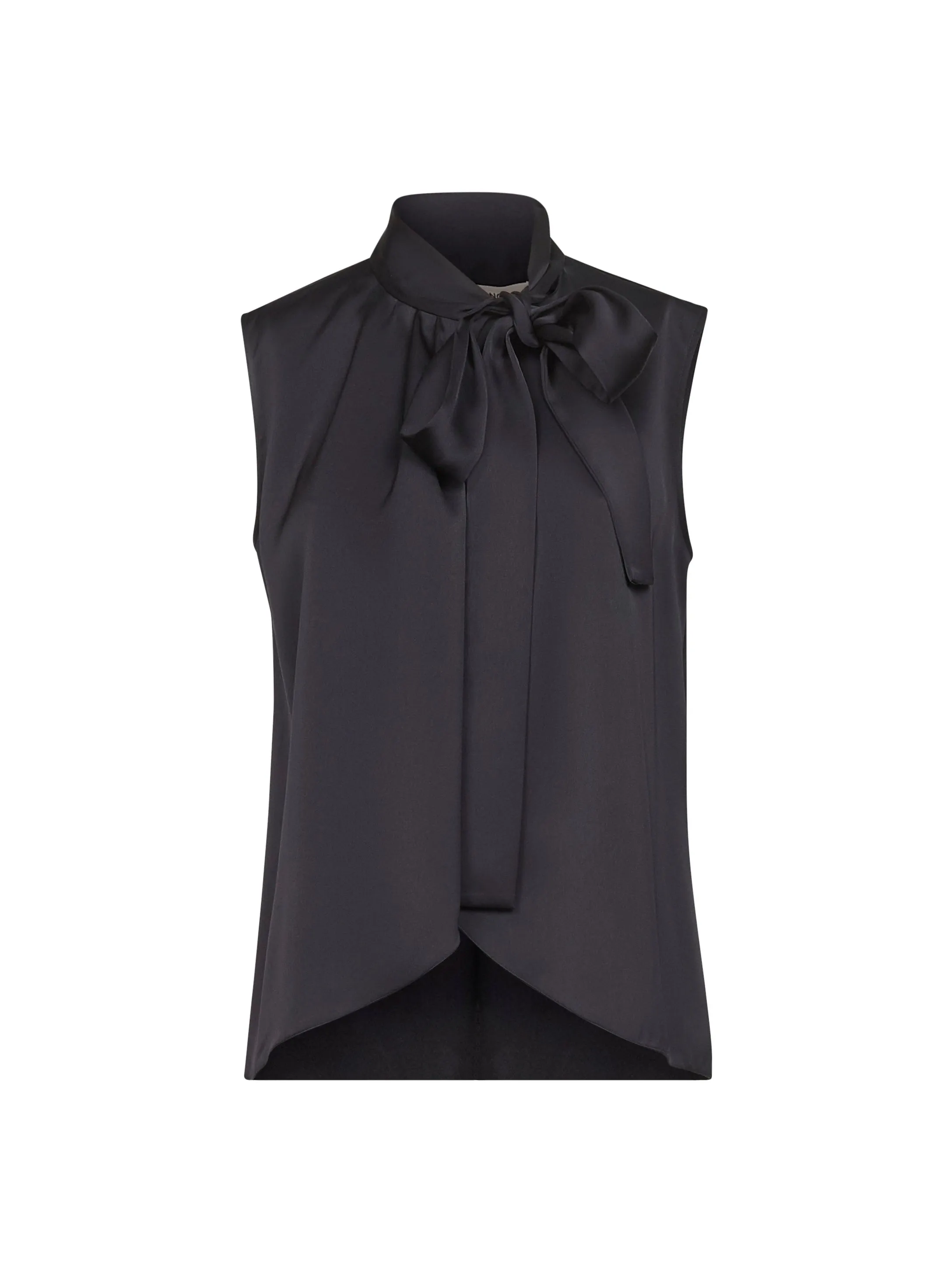 Midnight Blue Satin Topina Top sold by Lord & Taylor