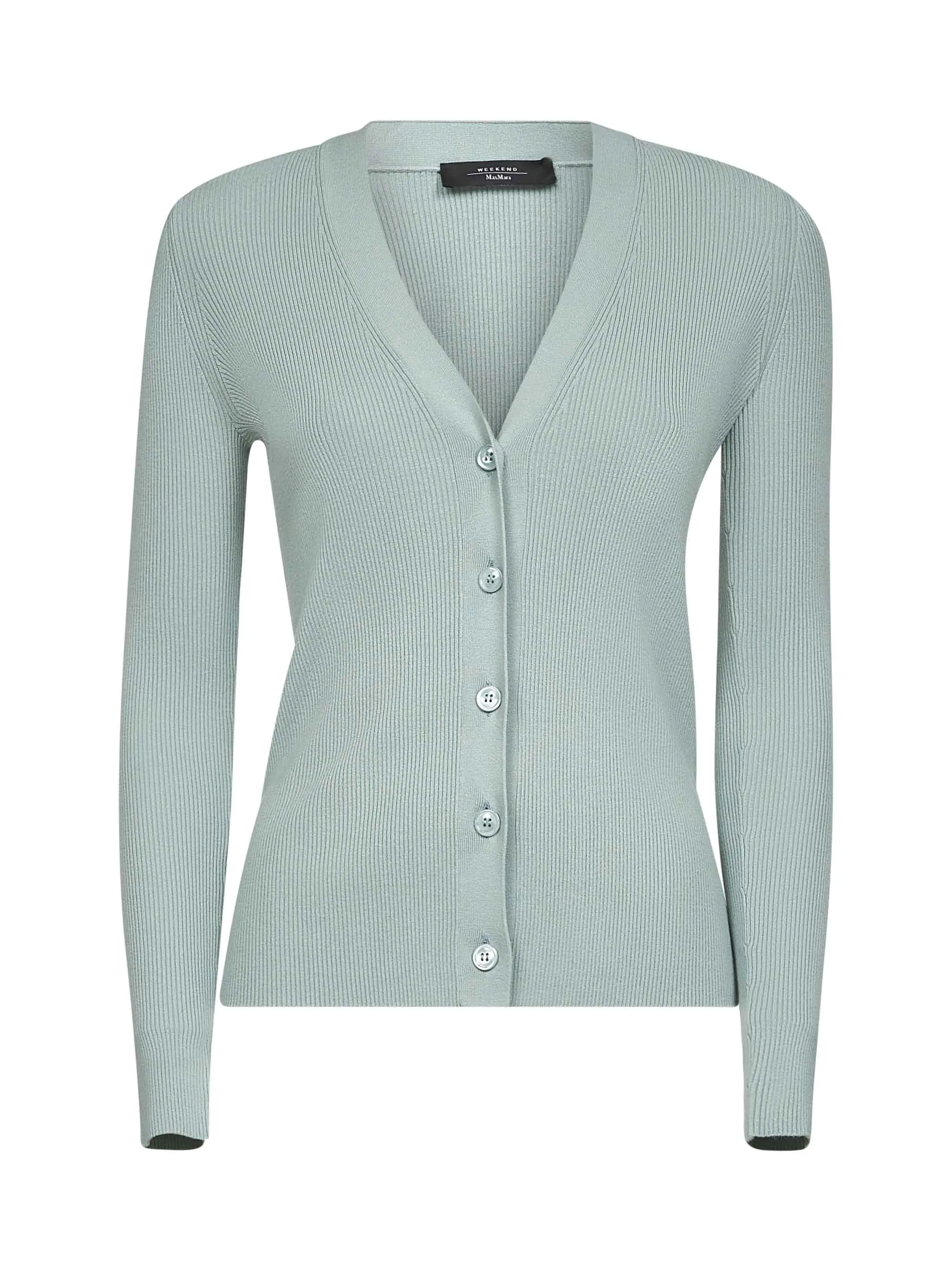 Jade Green Ribbed Knit V-Neck Cardigan sold by Lord & Taylor