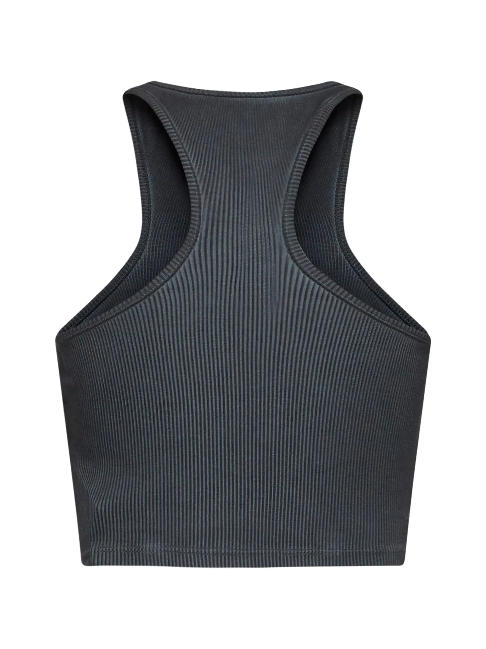 Grey Off Logo Ribbed Crop Top sold by Lord & Taylor product image thumbnail 2