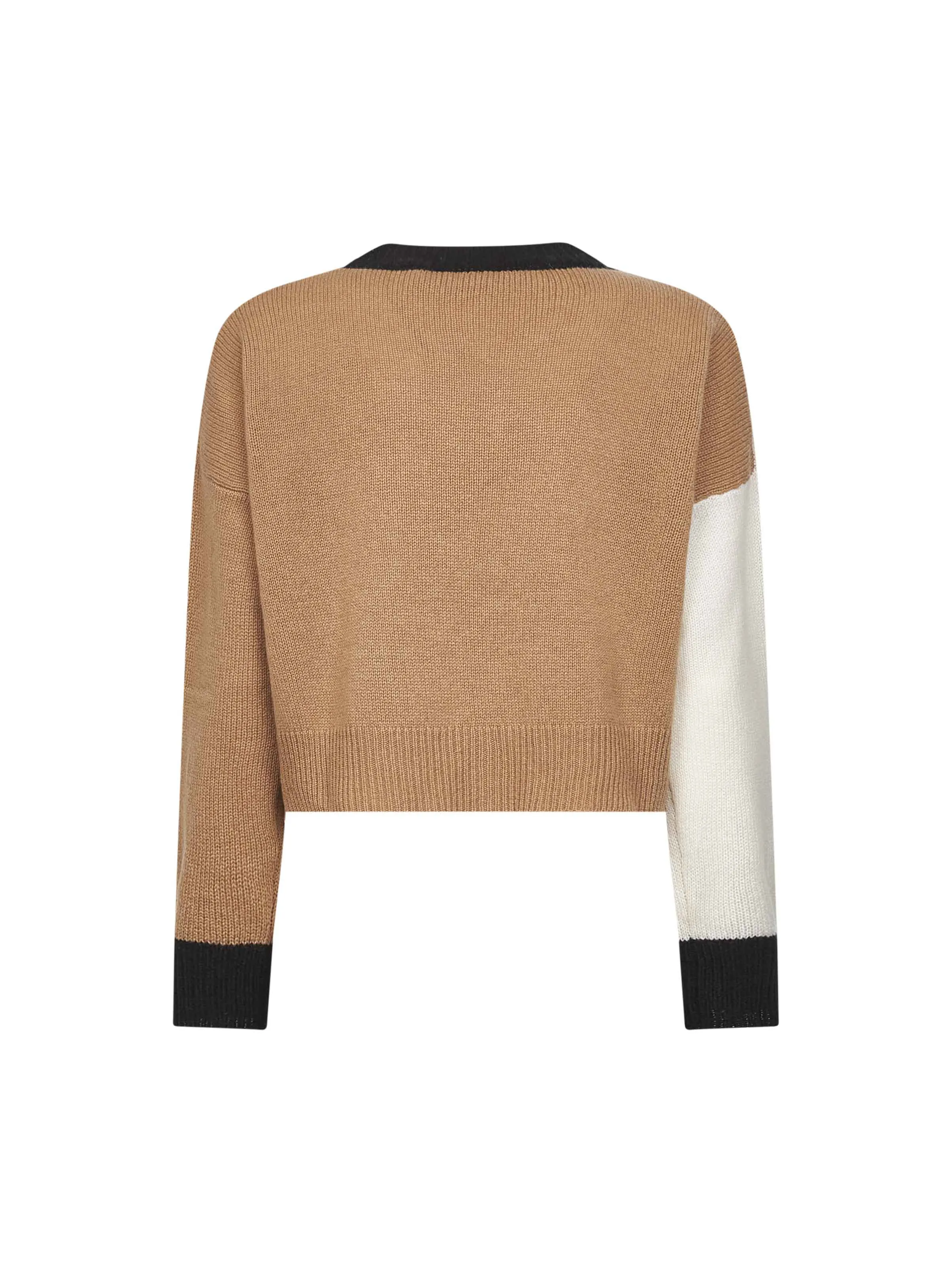 Cropped Cashmere Sweater in Pink Color Block sold by Lord & Taylor product image thumbnail 2