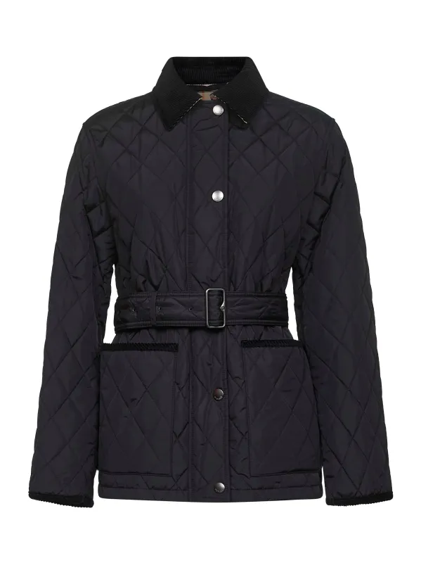 Black Quilted Belted Jacket sold by Lord & Taylor