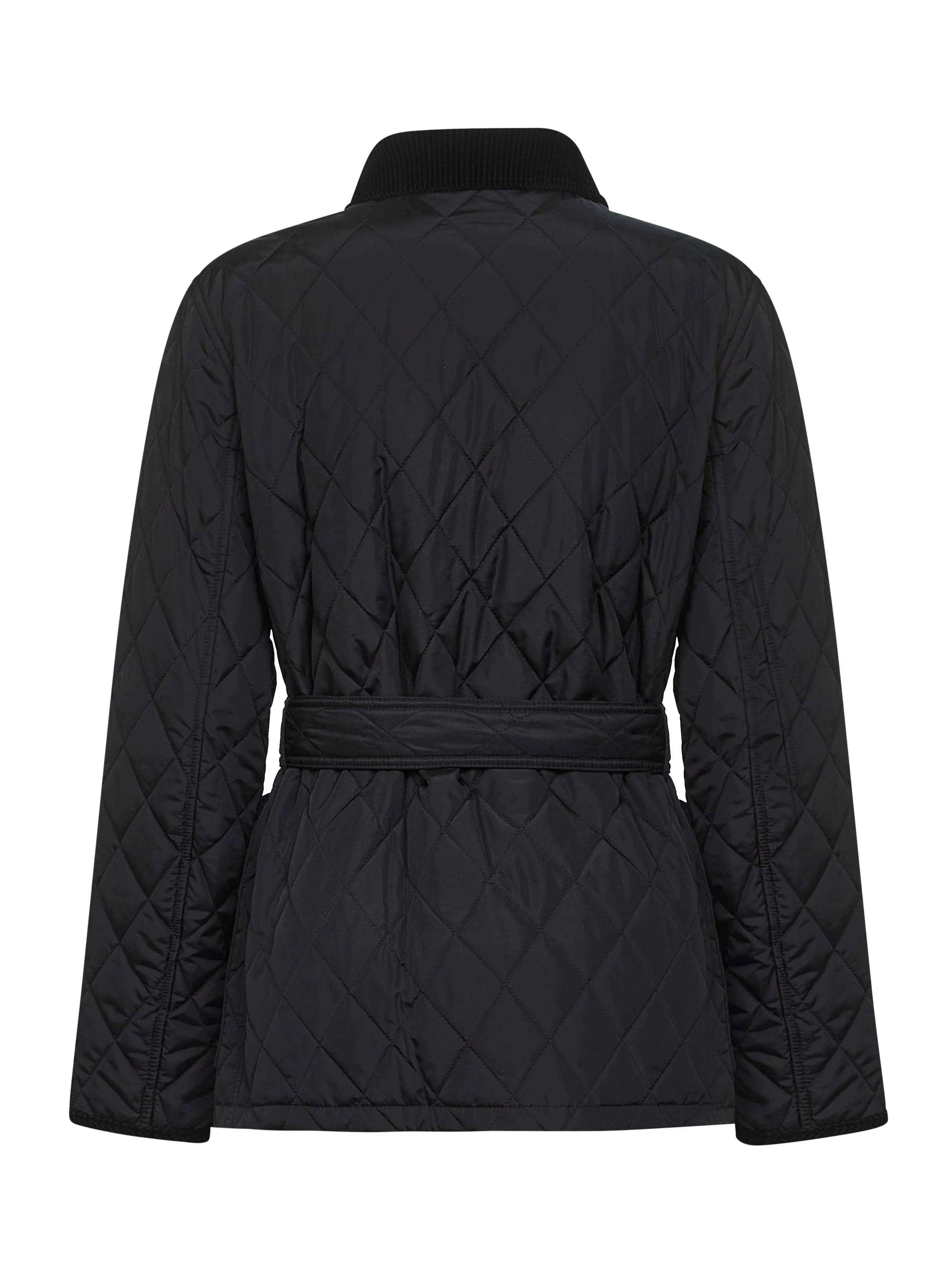 Black Quilted Belted Jacket sold by Lord & Taylor product image thumbnail 2
