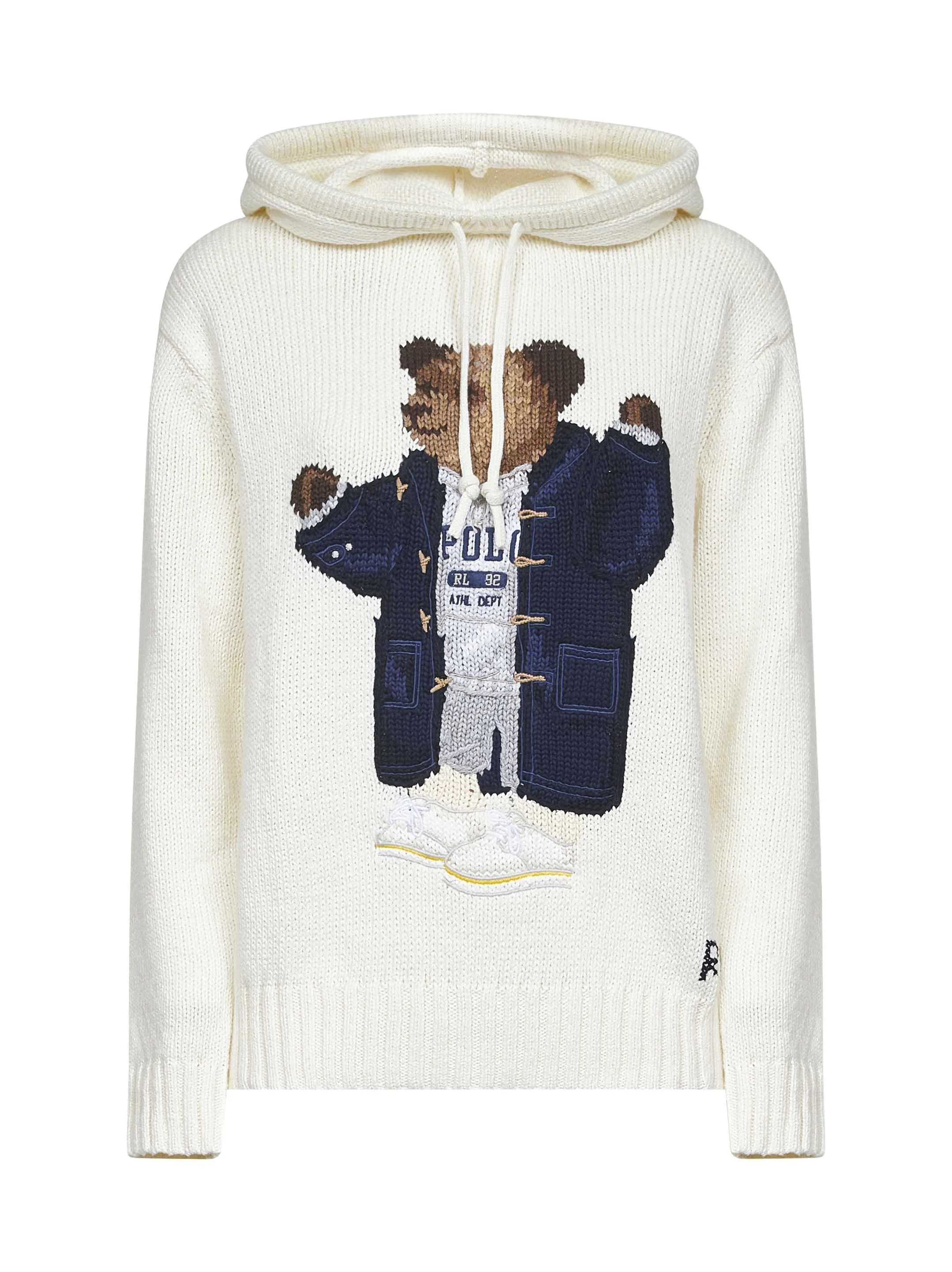 Ivory Knit Polo Bear Hooded Sweater sold by Lord & Taylor