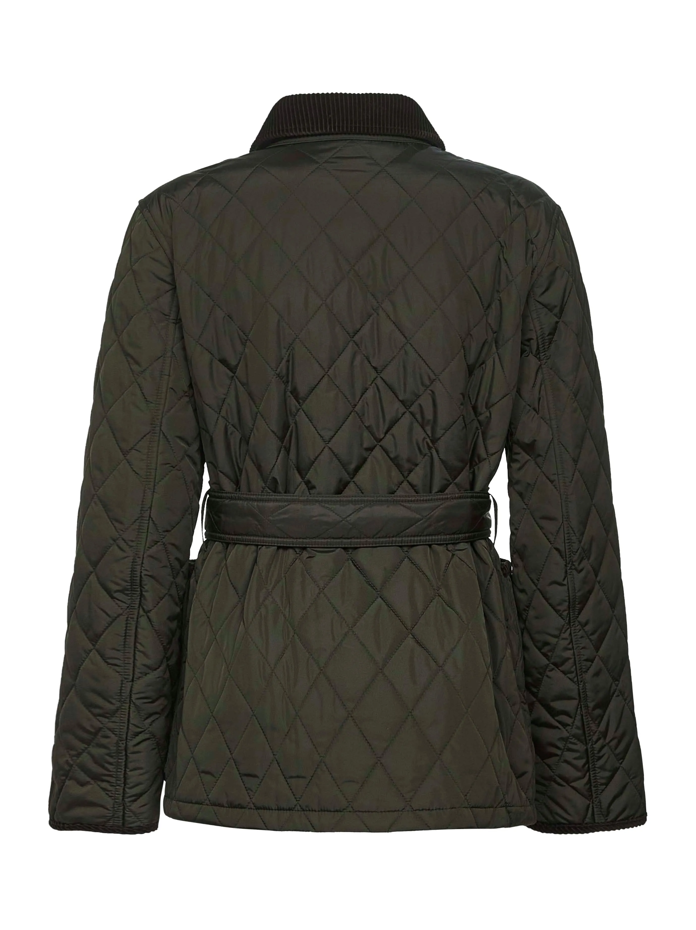 Green Quilted Belted Jacket sold by Lord & Taylor product image thumbnail 2