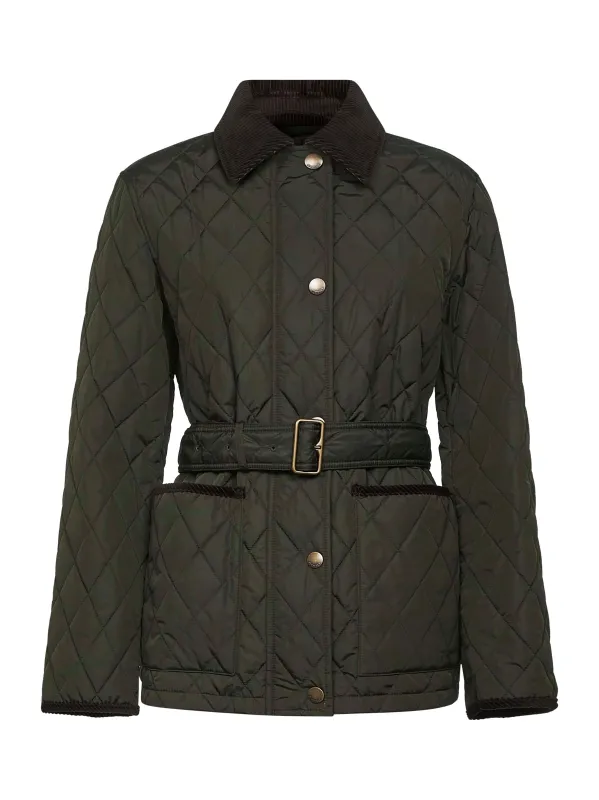 Green Quilted Belted Jacket sold by Lord & Taylor