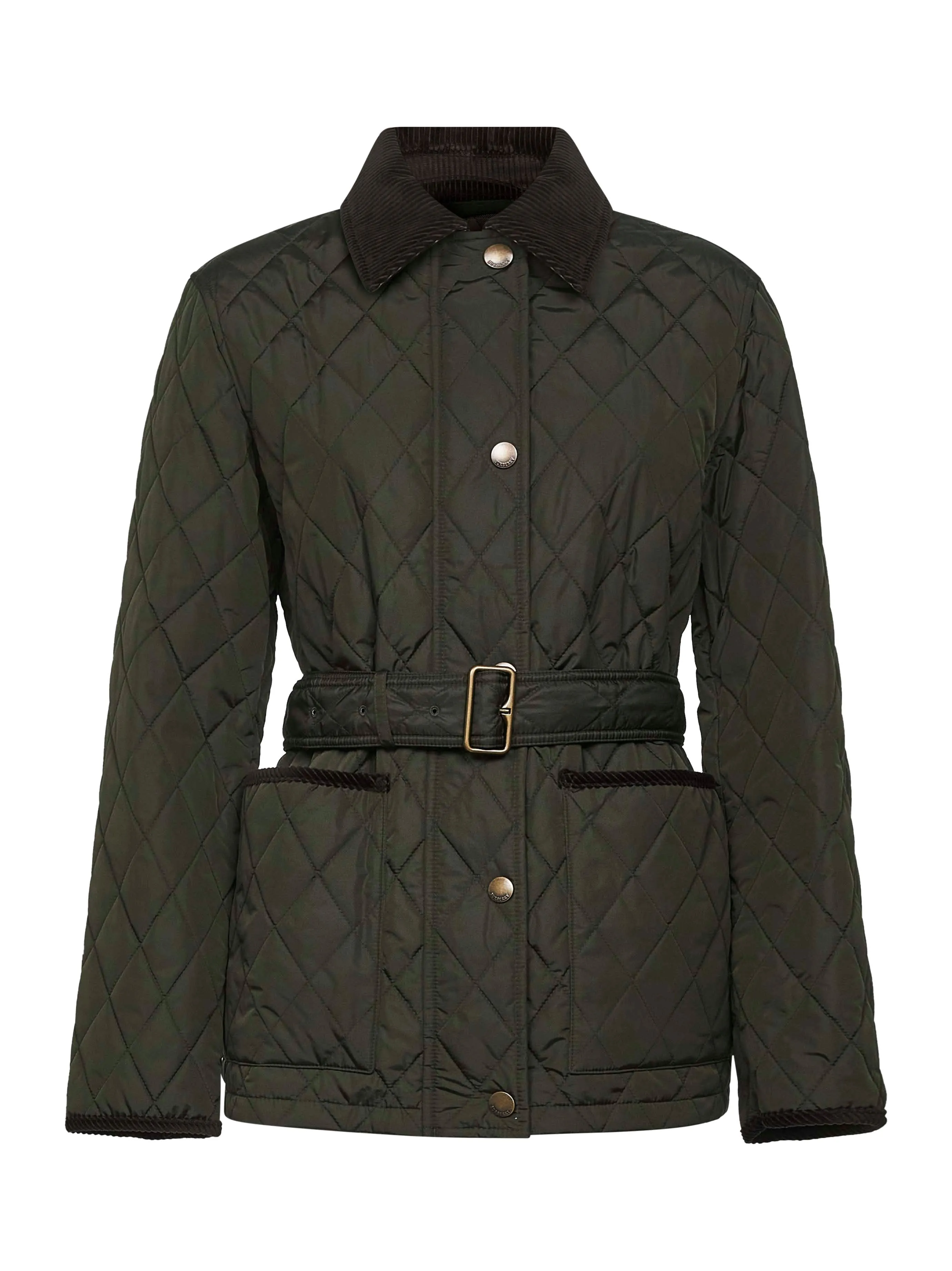 Green Quilted Belted Jacket sold by Lord & Taylor