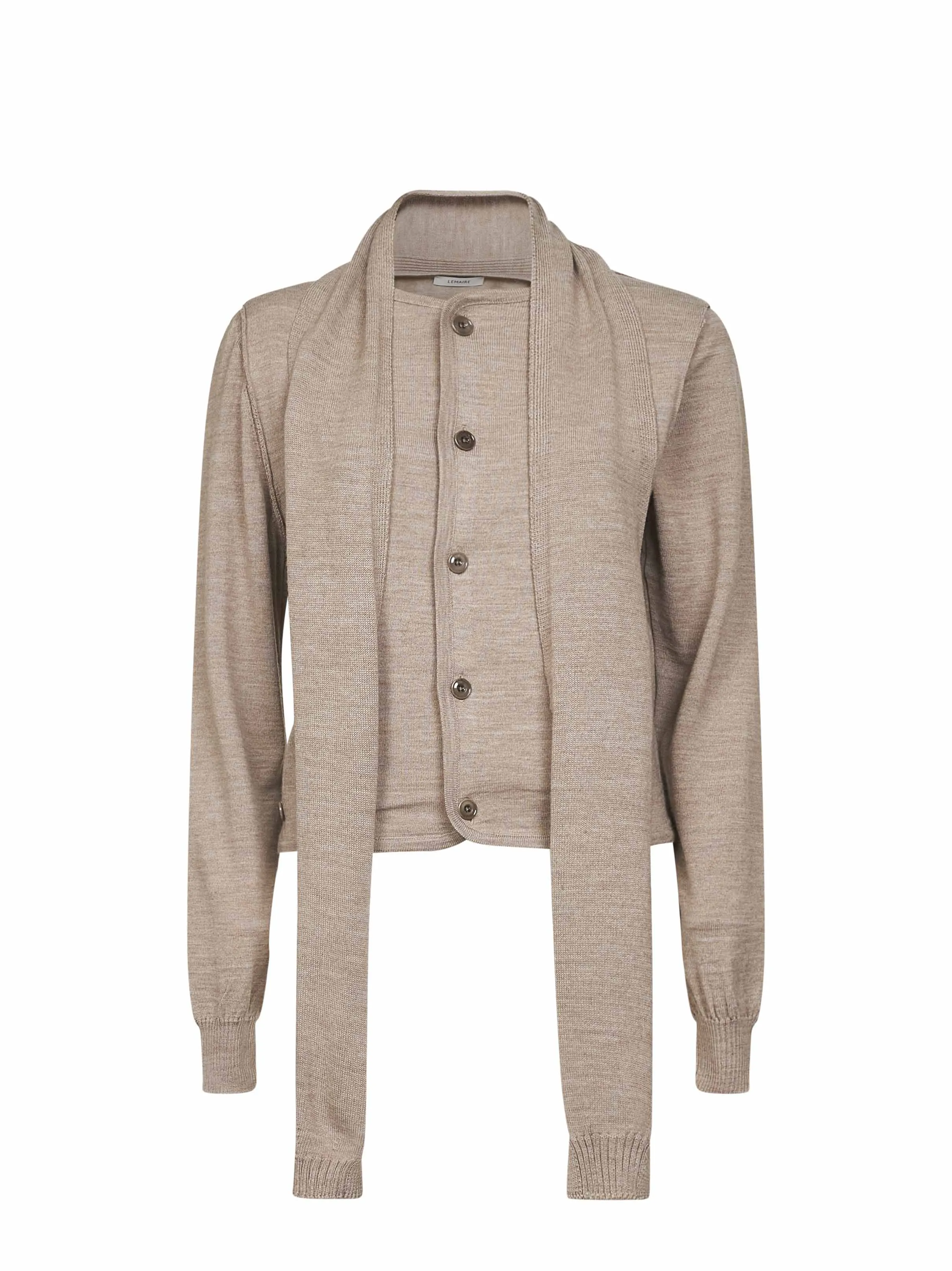 Beige Twisted Cardigan with Scarf sold by Lord & Taylor