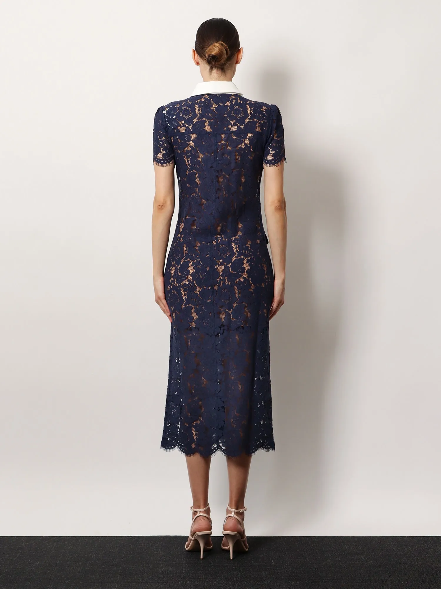 Lace Midi Dress with Jewel Button sold by Lord & Taylor product image thumbnail 3