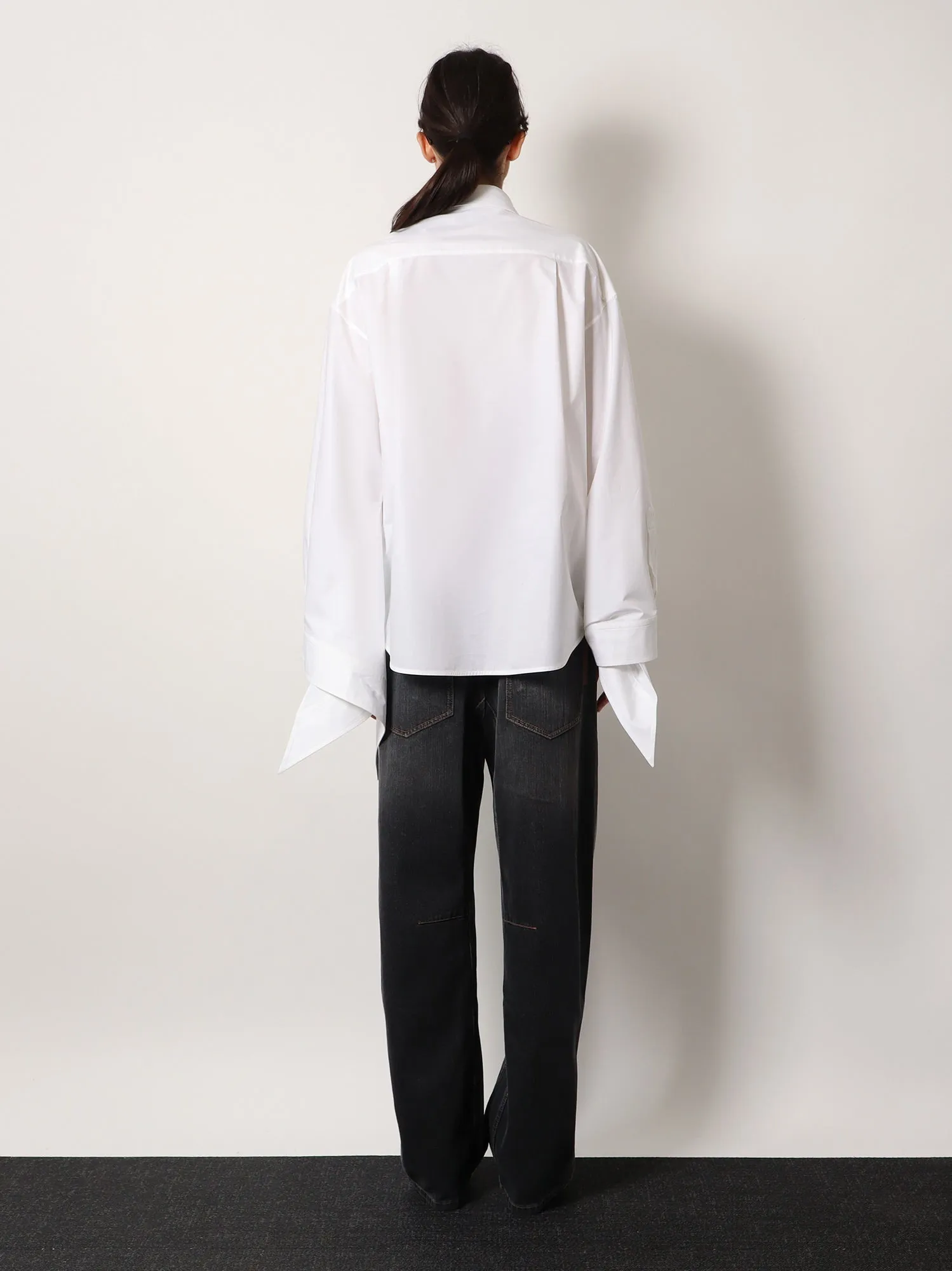 Oversize Cotton Shirt with Knotted Details sold by Lord & Taylor product image thumbnail 3
