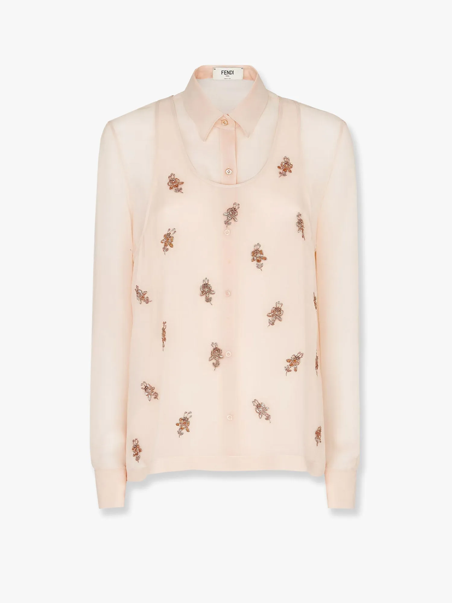 Georgette Top with Rhinestones and Sequins sold by Lord & Taylor