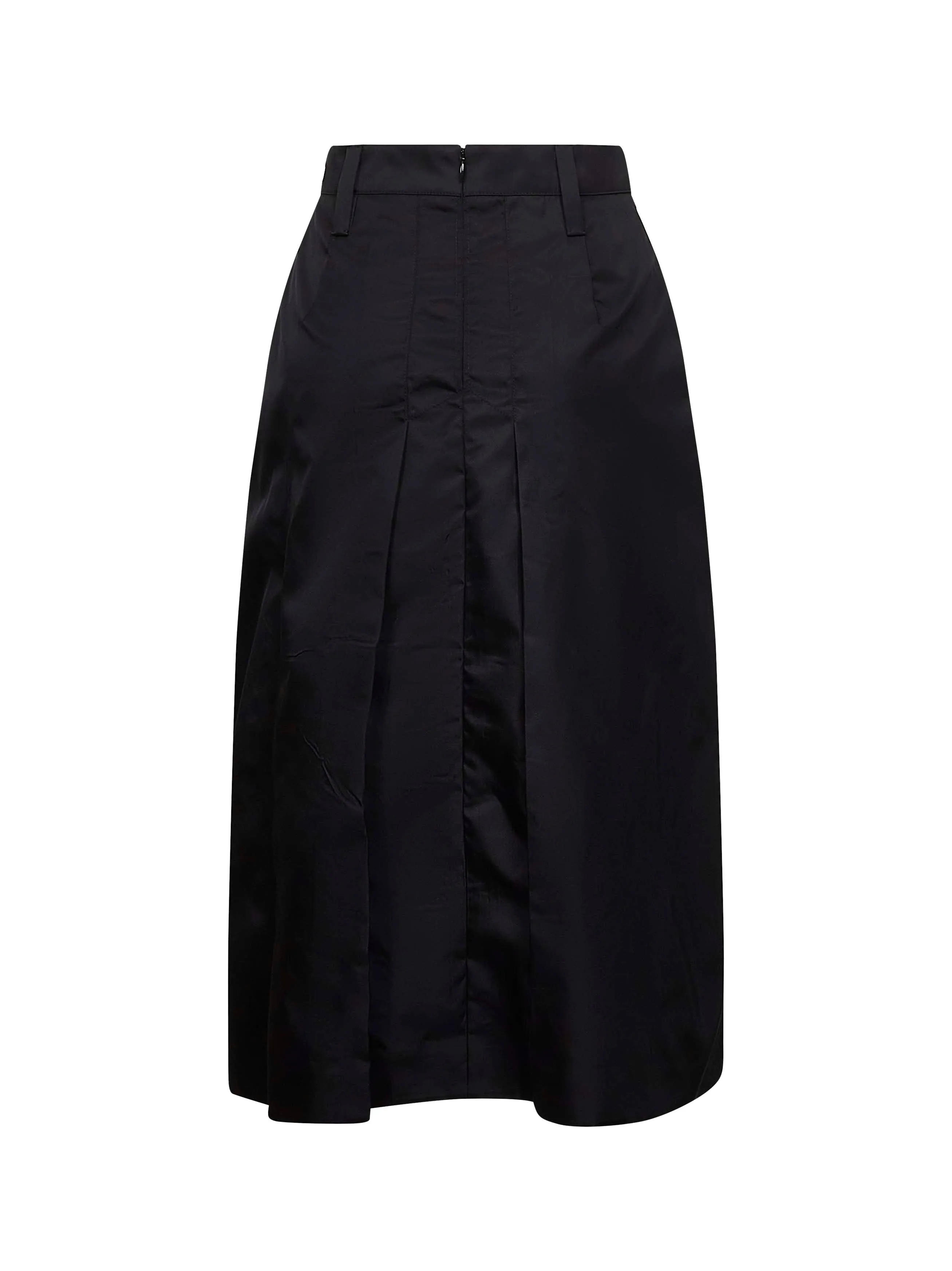 Black Re-Nylon Midi Skirt sold by Lord & Taylor product image thumbnail 2