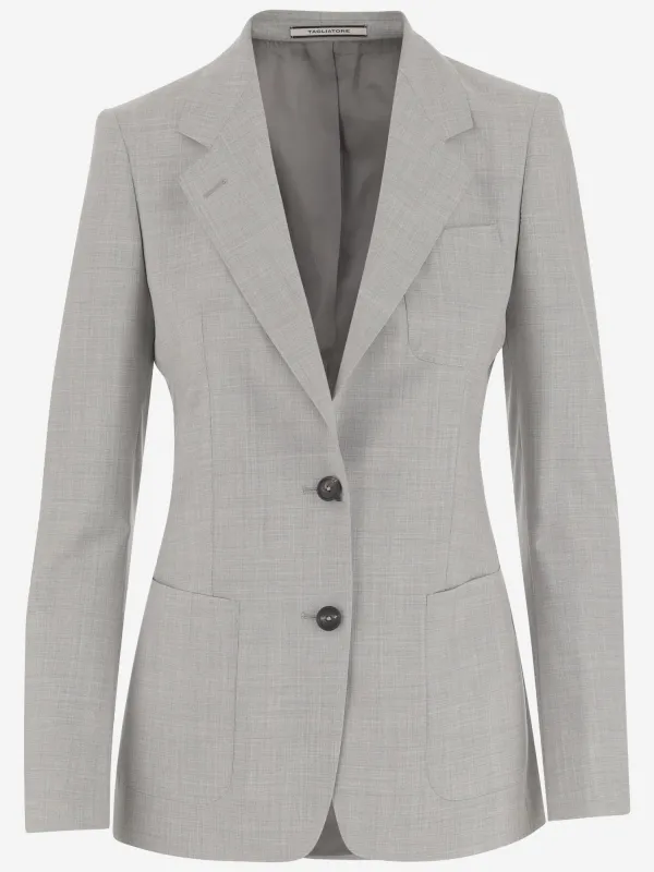 Virgin Wool Jacket with Classic Design sold by Lord & Taylor
