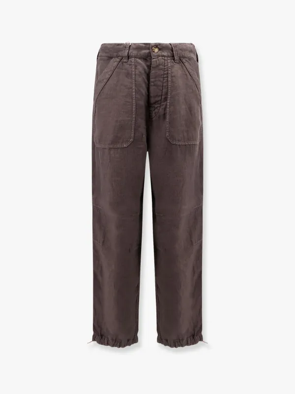 Linen gabardine relaxed fit trousers sold by Lord & Taylor