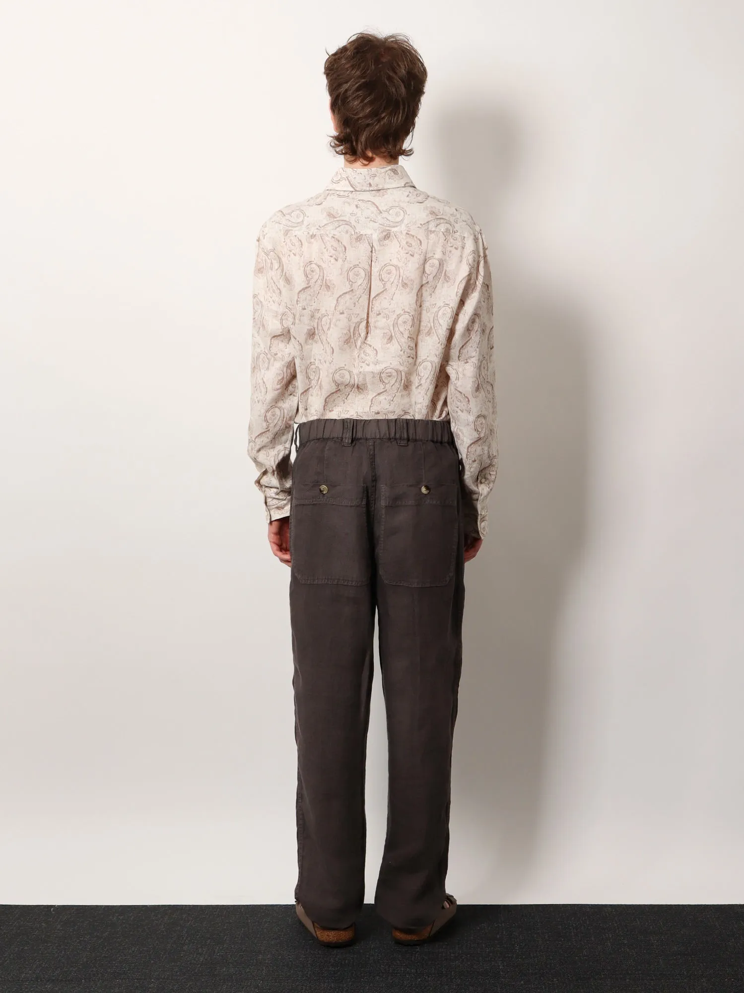 Linen gabardine relaxed fit trousers sold by Lord & Taylor product image thumbnail 3