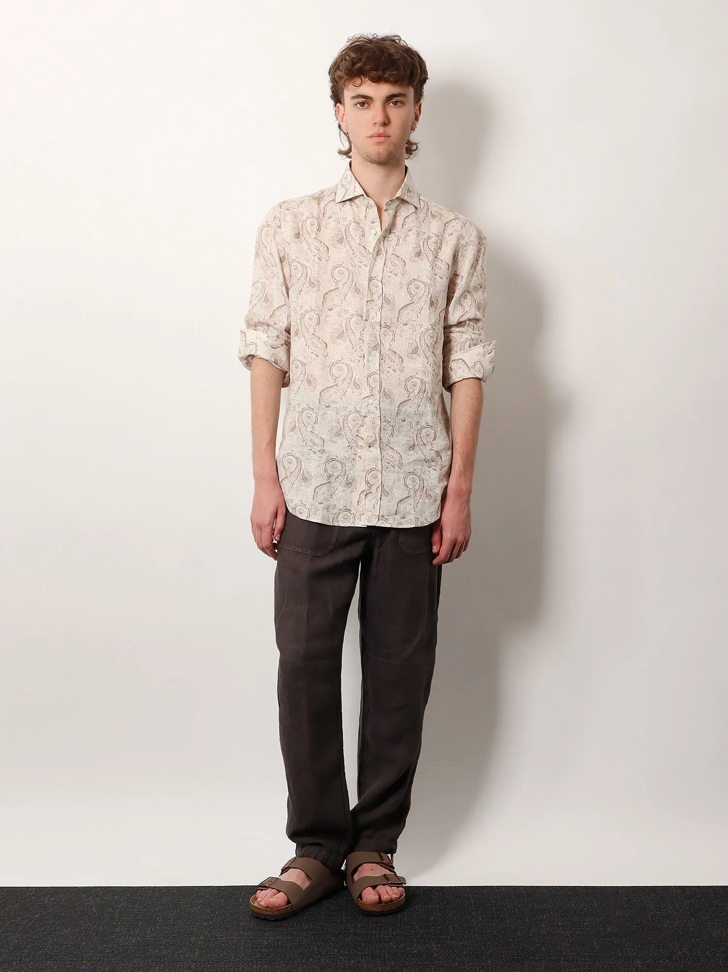 Linen gabardine relaxed fit trousers sold by Lord & Taylor product image thumbnail 2