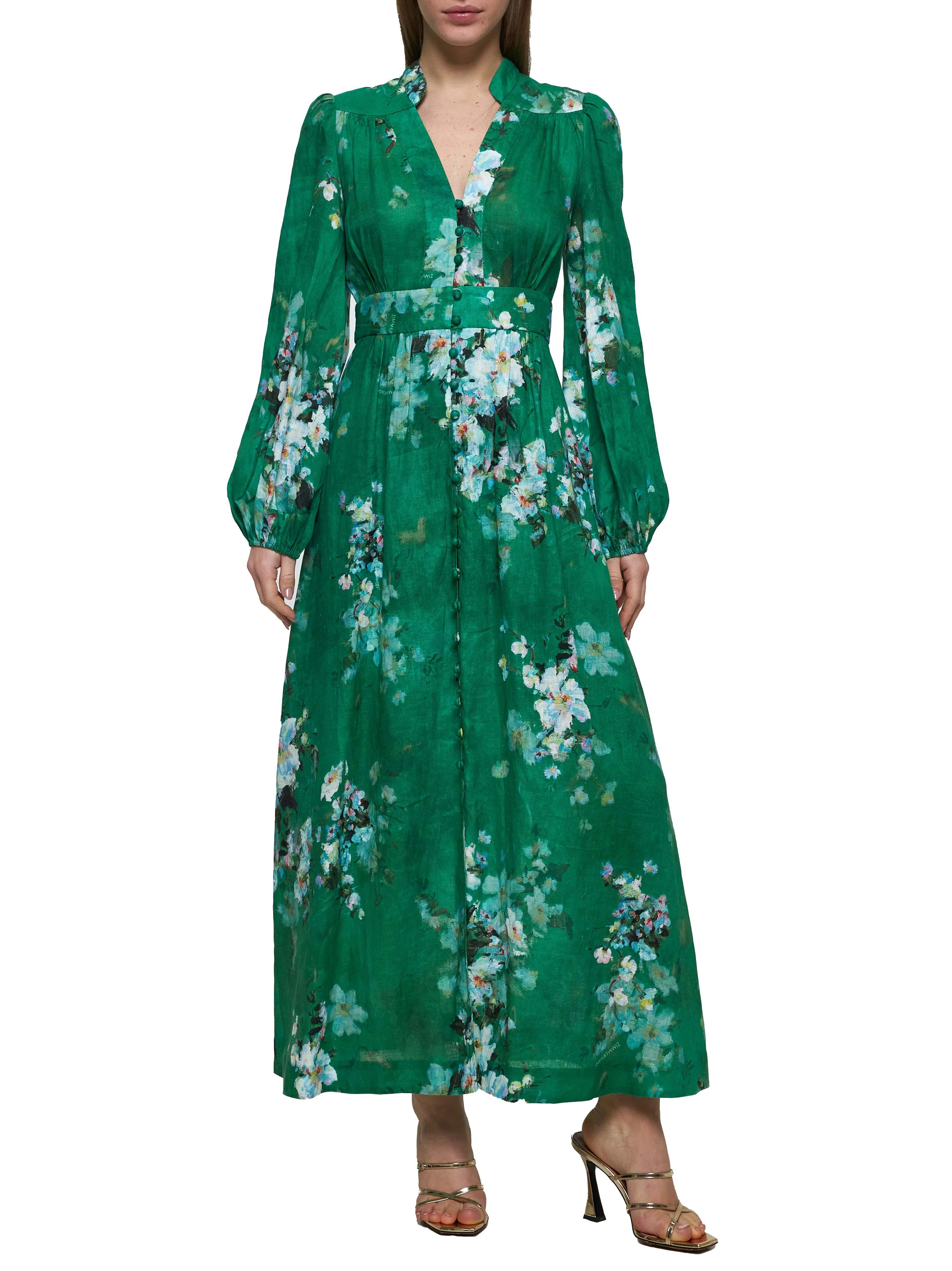 Green Linen Everley Midi Dress sold by Lord & Taylor product image thumbnail 2