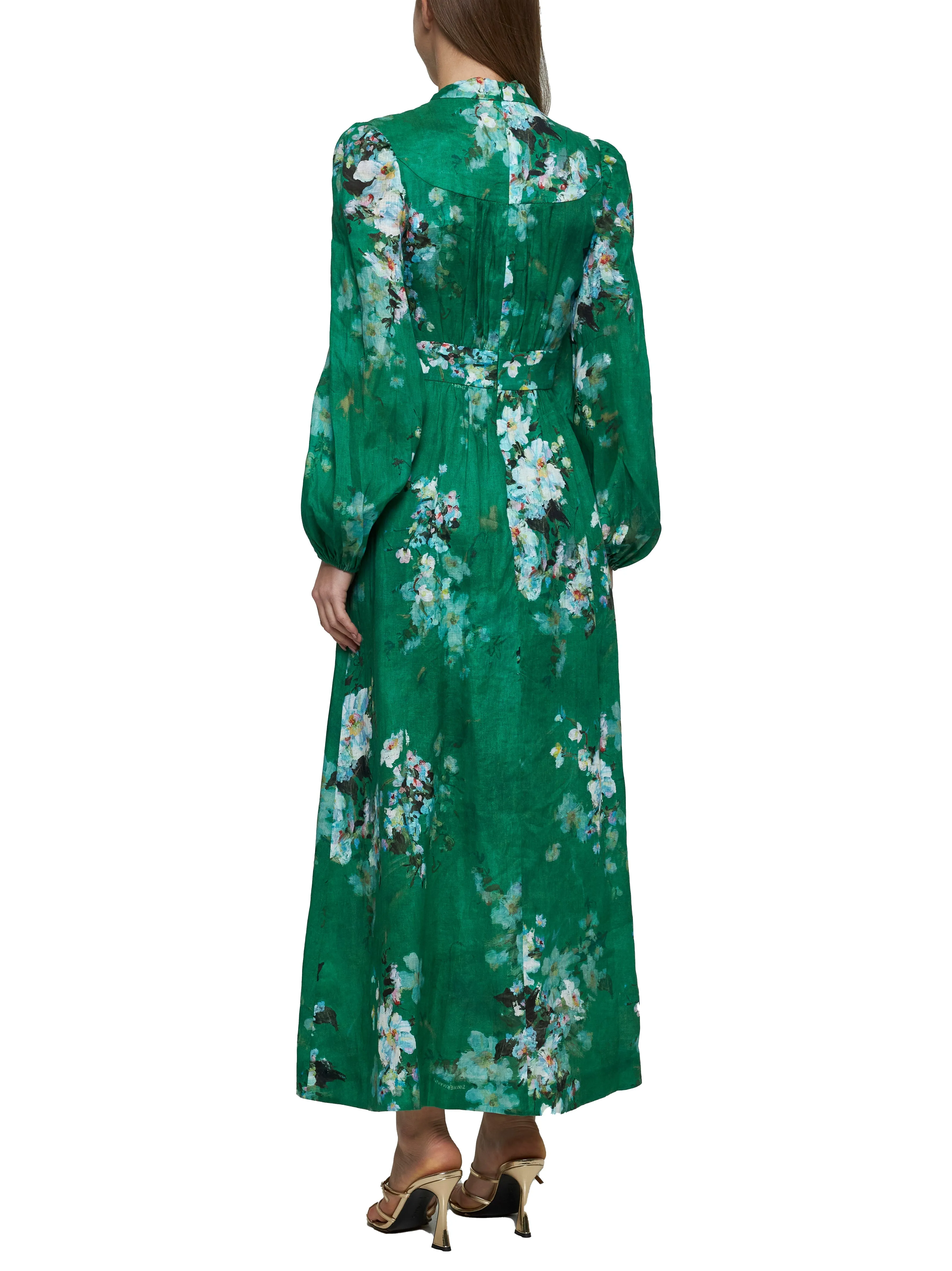 Green Linen Everley Midi Dress sold by Lord & Taylor product image thumbnail 3