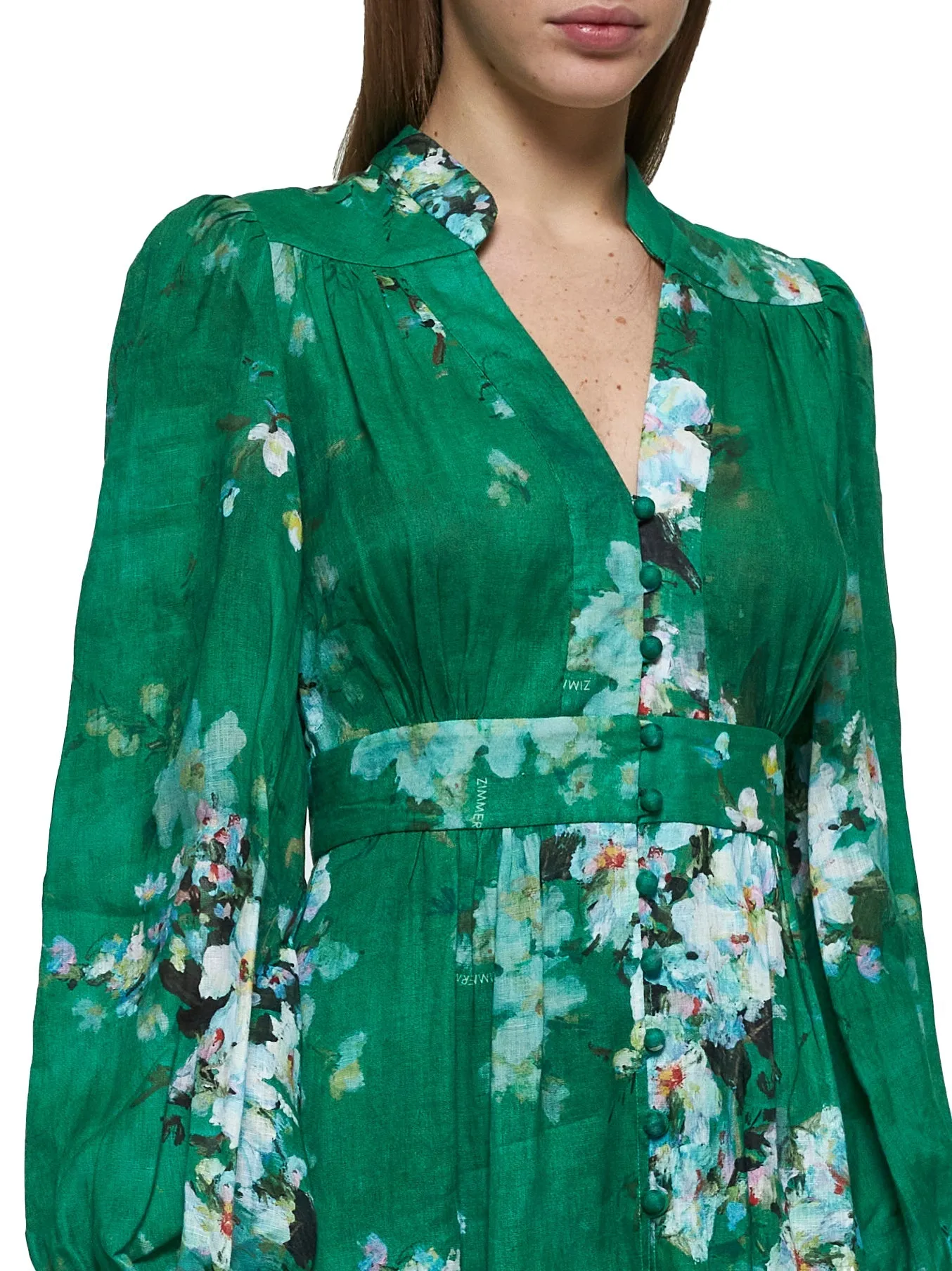 Green Linen Everley Midi Dress sold by Lord & Taylor product image thumbnail 4
