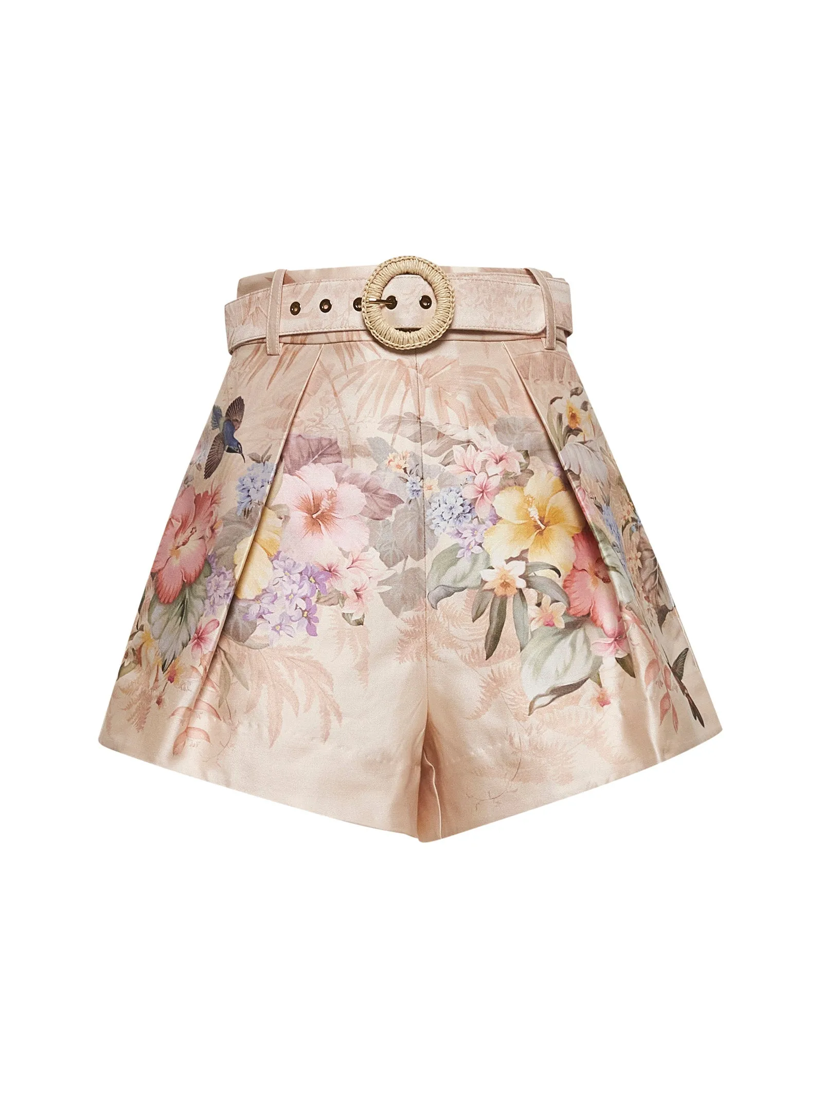 Ivory Silk and Cotton Illuminate Tuck Shorts sold by Lord & Taylor