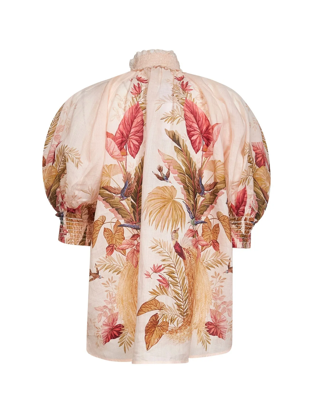 Cream Palm Floral Print Blouse sold by Lord & Taylor product image thumbnail 2