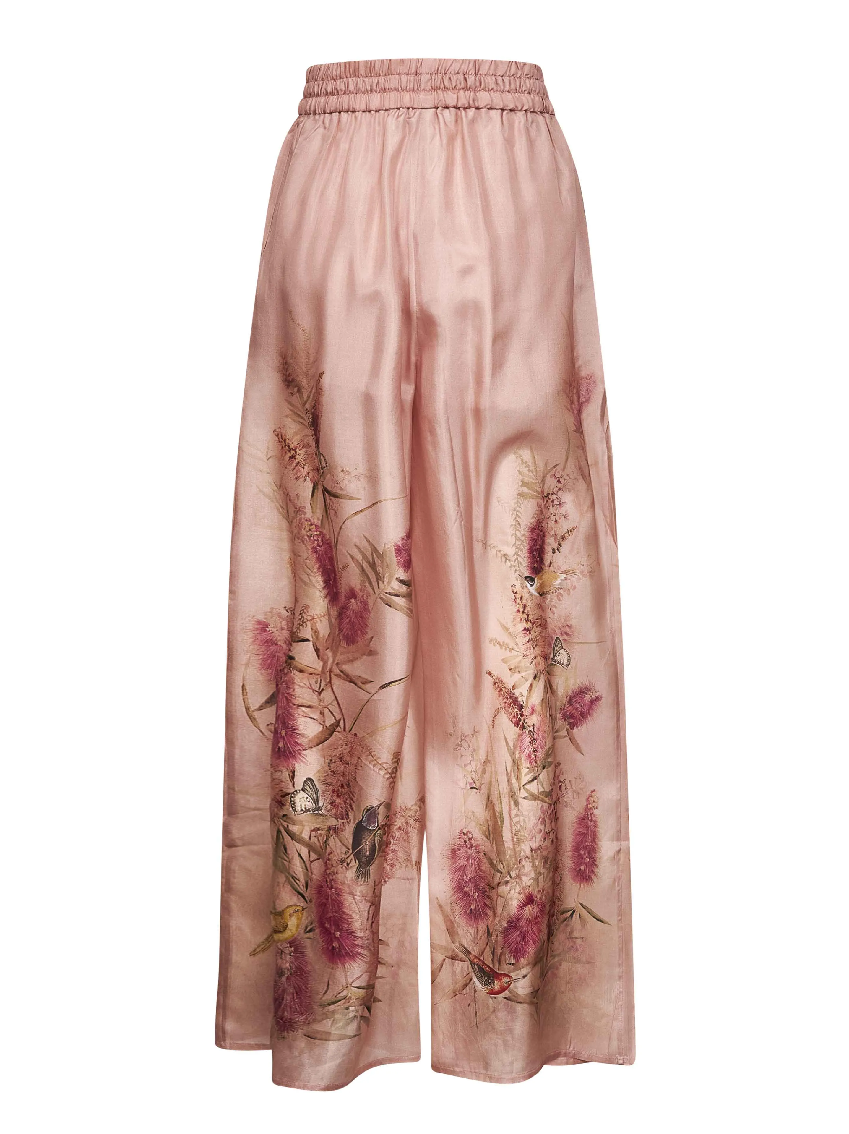 Pink Botanical Floral Silk Trousers sold by Lord & Taylor product image thumbnail 2