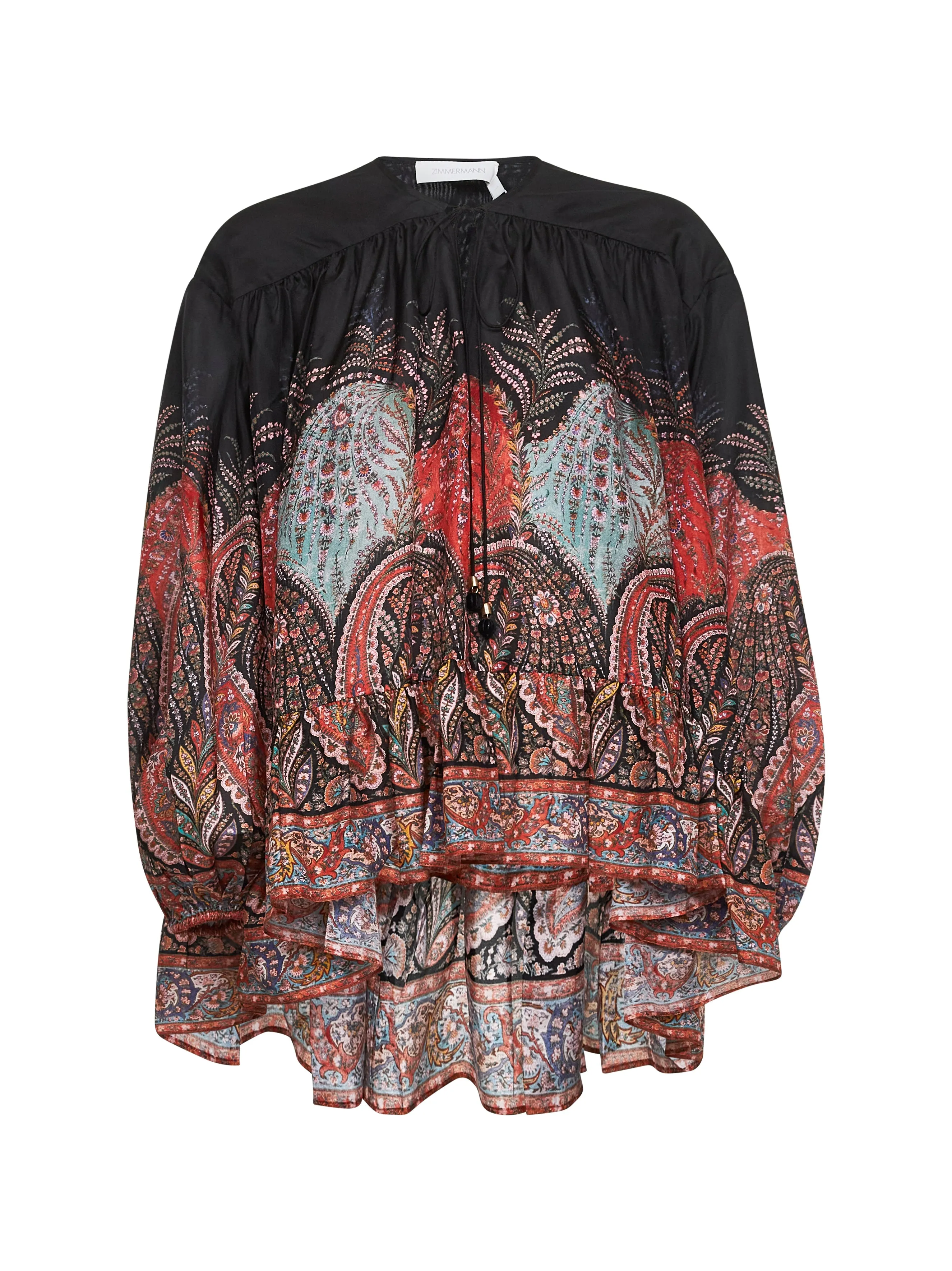 Black Paisley Silk Rhiannon Blouse sold by Lord & Taylor