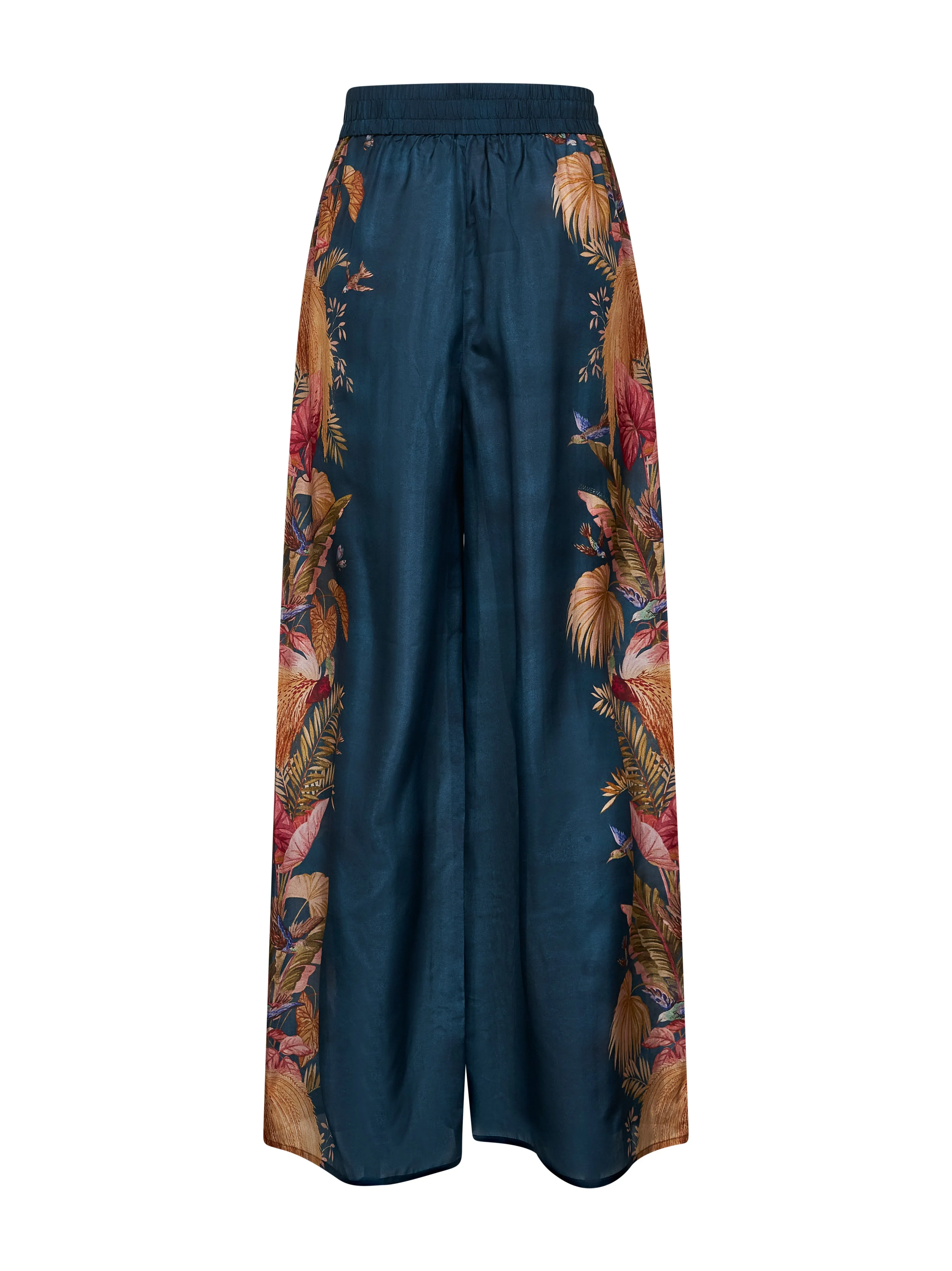 Blue Palm Floral Silk Trousers sold by Lord & Taylor product image thumbnail 2