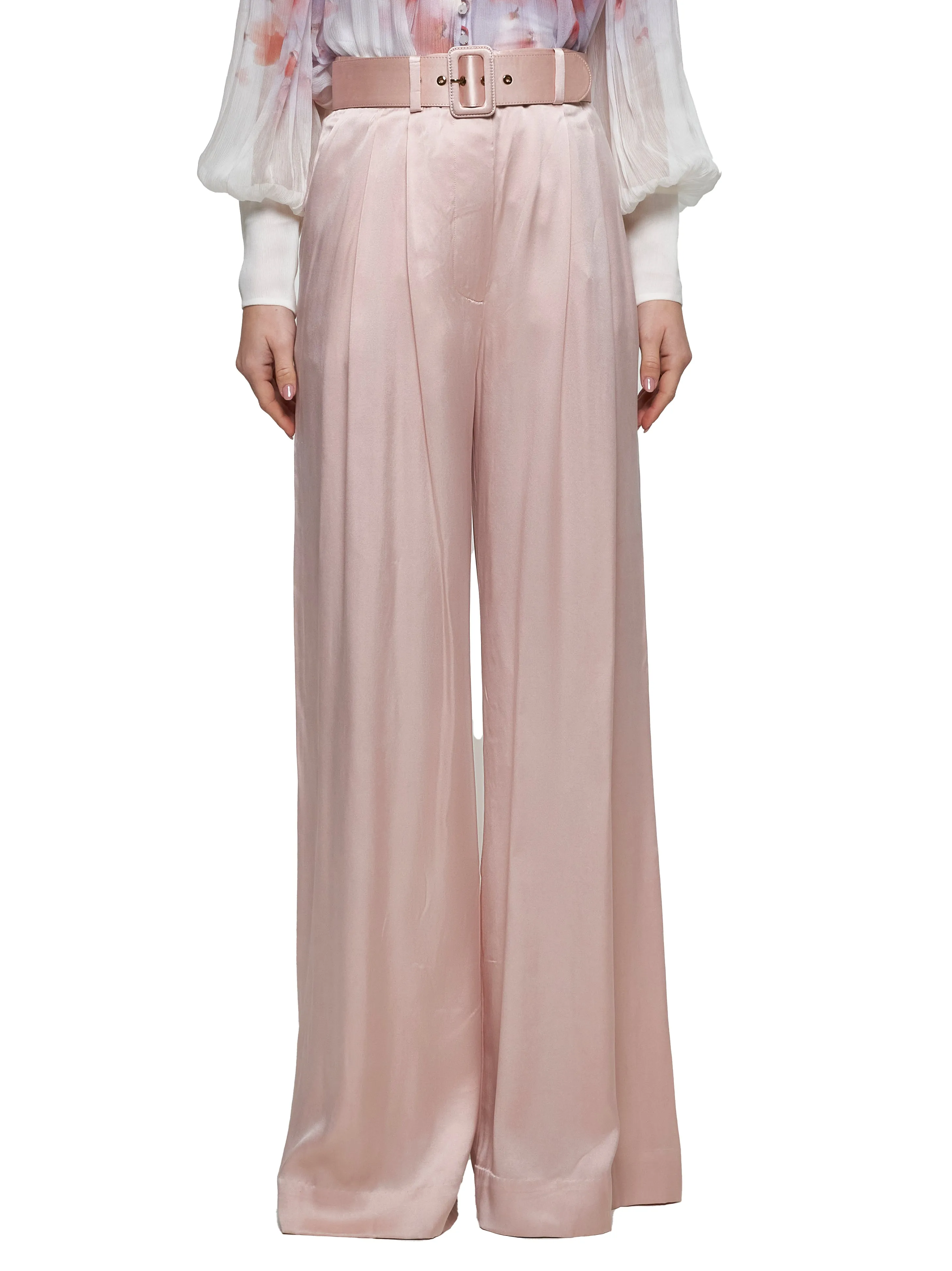 Pink Silk Tuck Pants sold by Lord & Taylor product image thumbnail 3