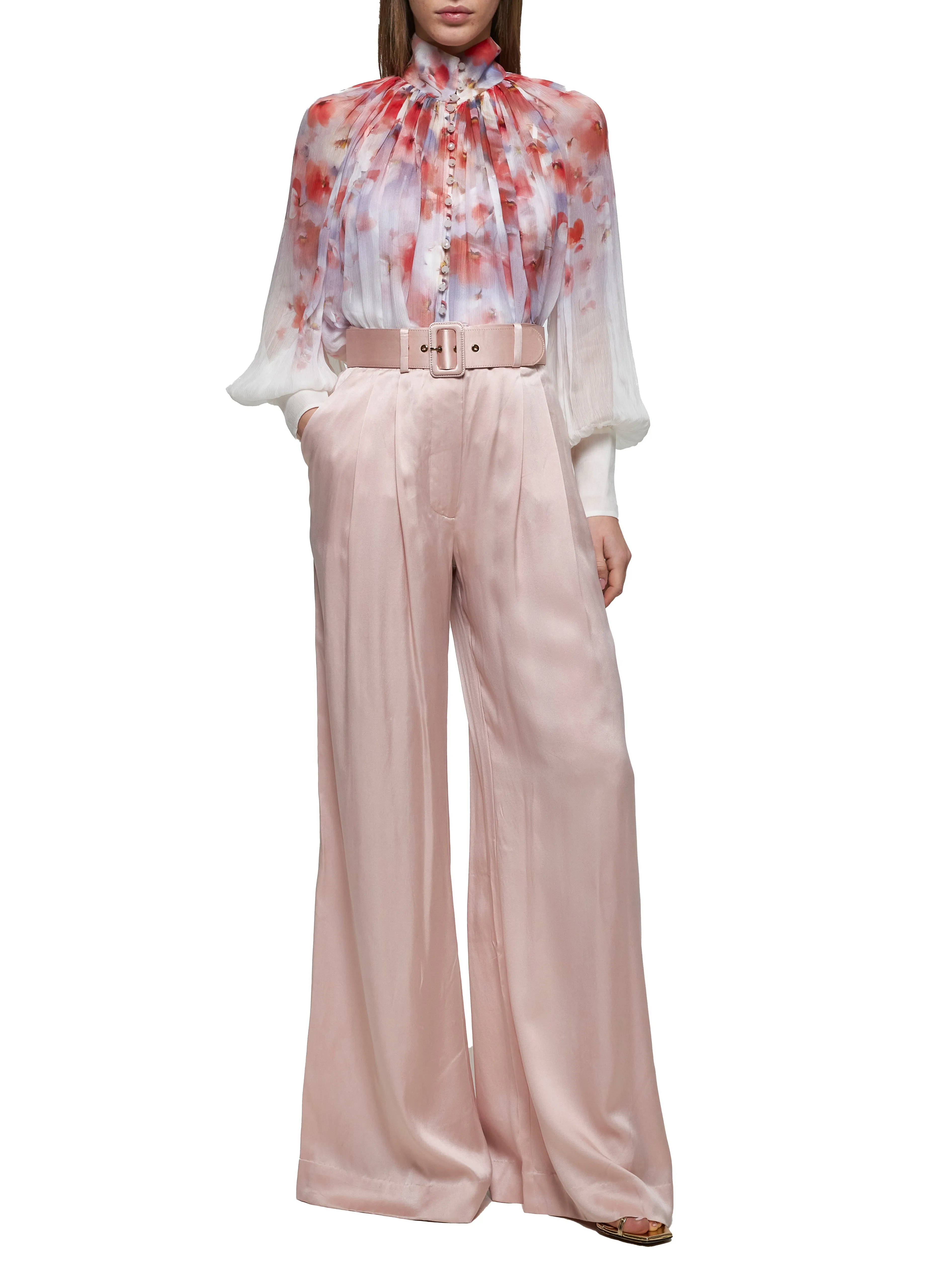 Pink Silk Tuck Pants sold by Lord & Taylor product image thumbnail 2