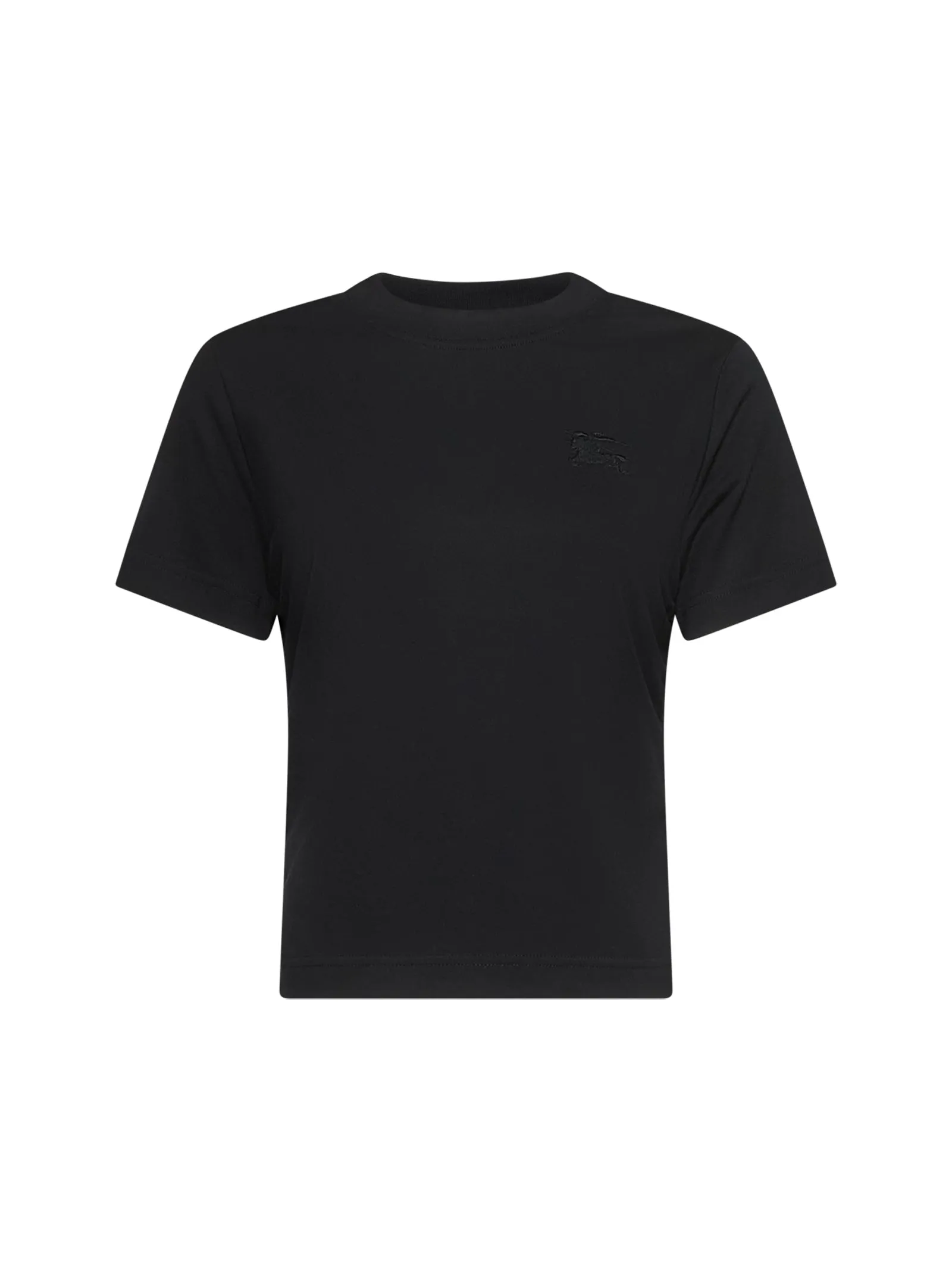 Black Cotton Check Trim T-Shirt sold by Lord & Taylor
